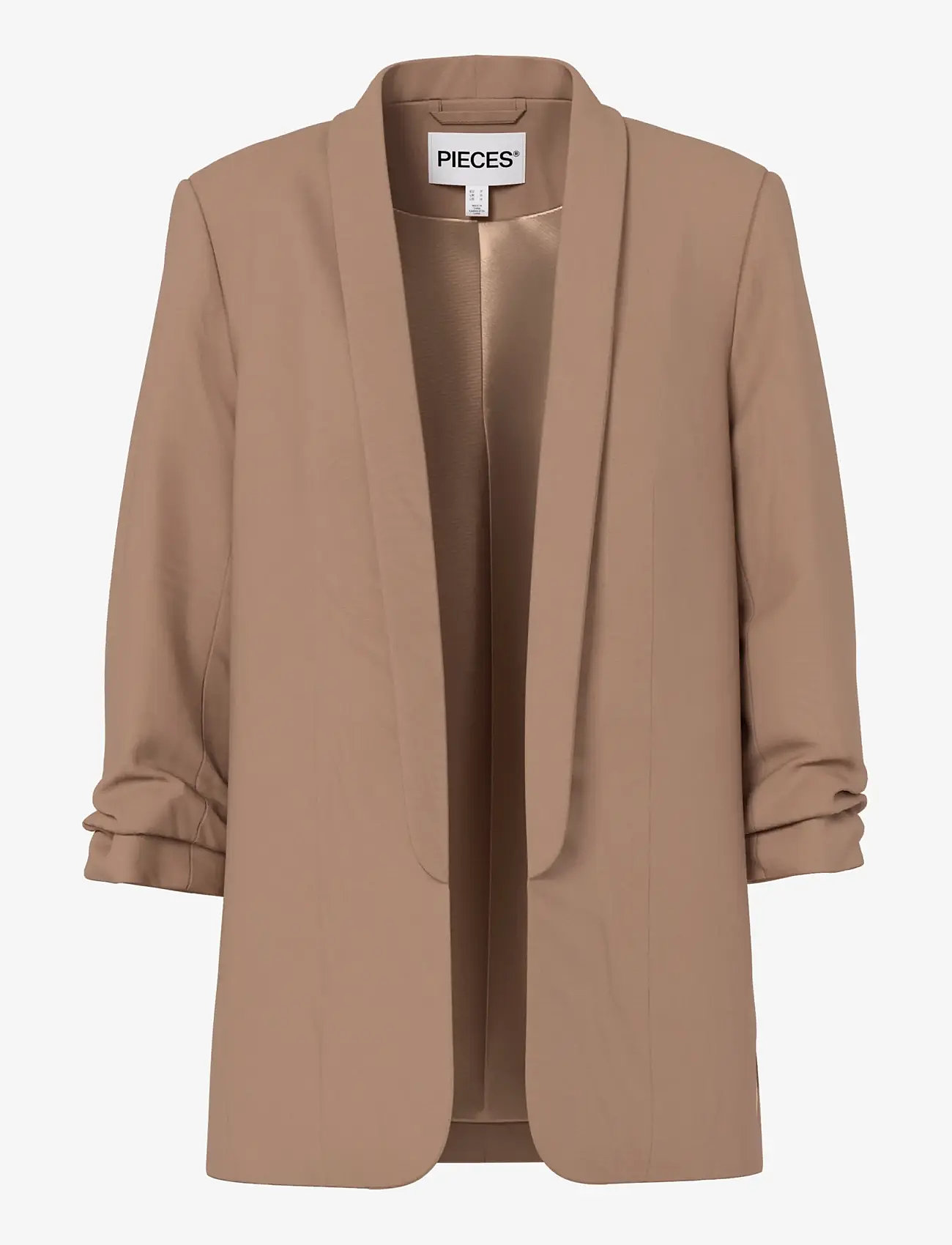 Pieces - PCBOSELLA 3/4 BLAZER NOOS BC - enkeltradede blazere - fossil - 1