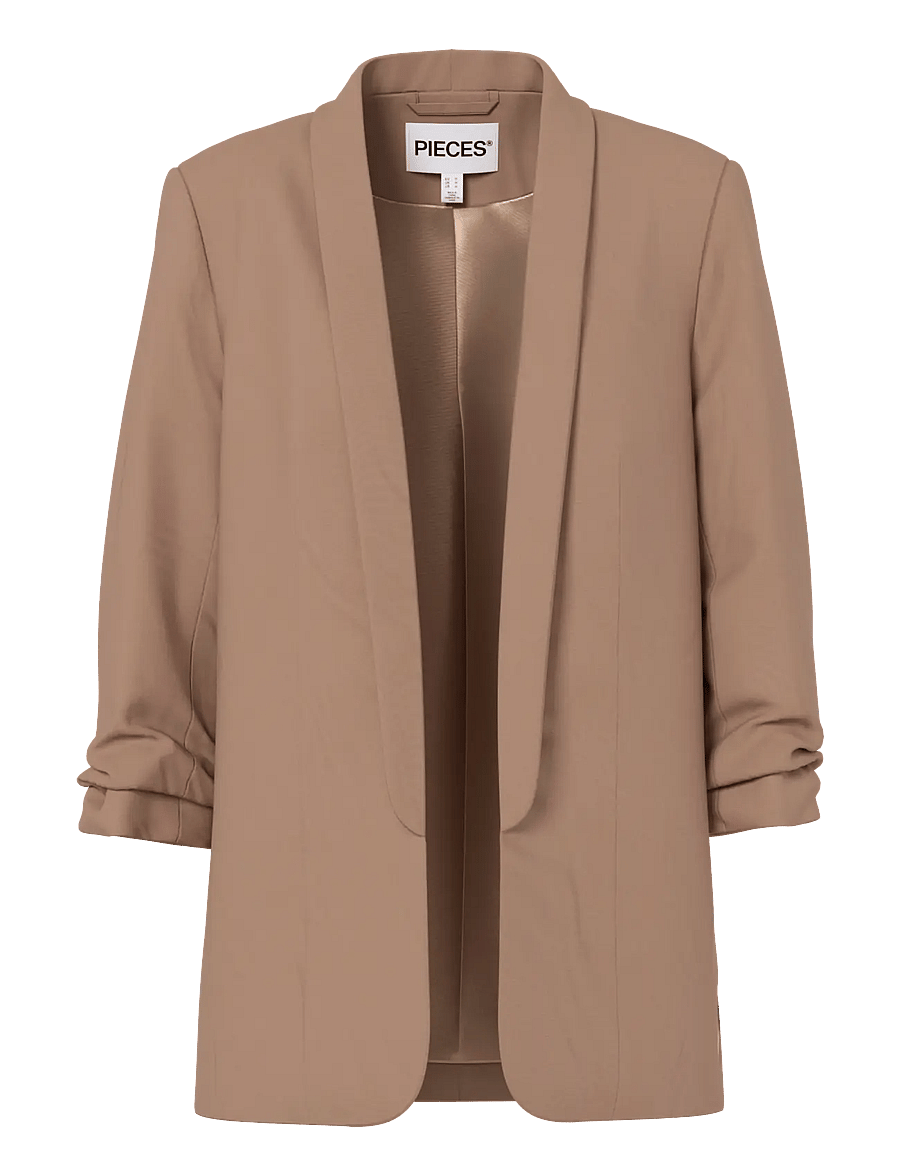 Pieces - PCBOSELLA 3/4 BLAZER NOOS BC - enkelknäppta kavajer - fossil - 1