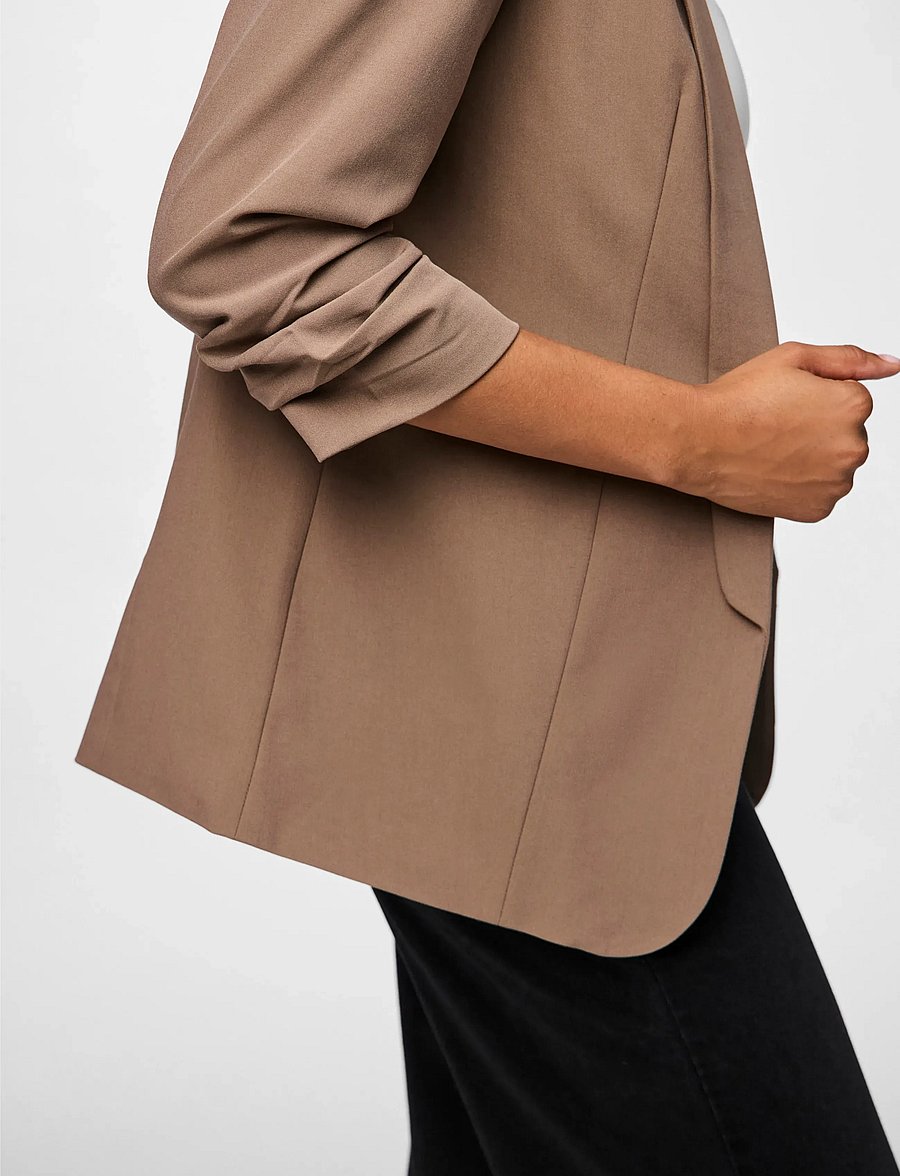 Pieces - PCBOSELLA 3/4 BLAZER NOOS BC - enkelknäppta kavajer - fossil - 5