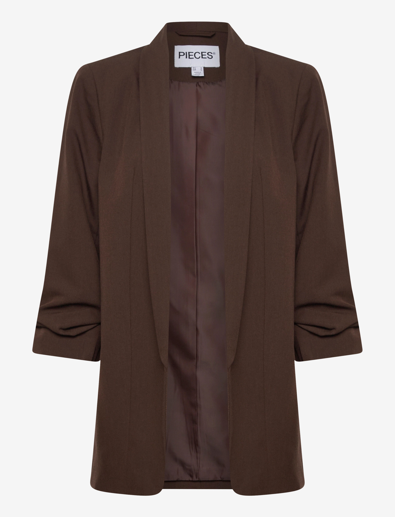 Pieces - PCBOSELLA 3/4 BLAZER NOOS BC - single breasted blazers - hot fudge - 1