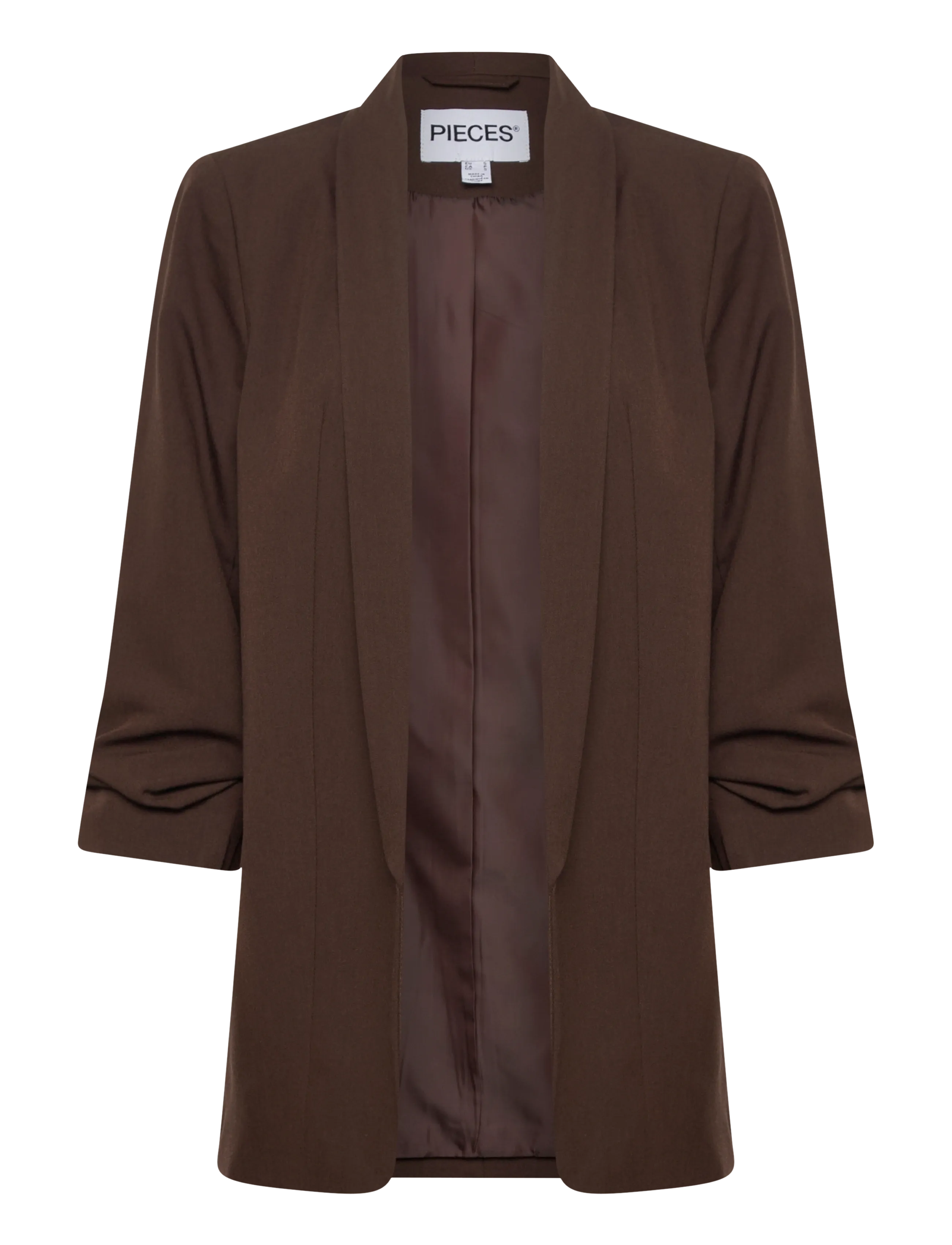 Pieces PCBOSELLA 3/4 BLAZER NOOS BC - Kläder - HOT FUDGE / brown
