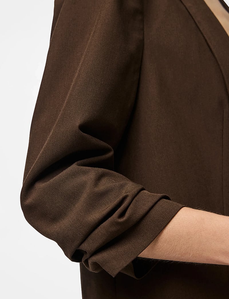 Pieces - PCBOSELLA 3/4 BLAZER NOOS BC - enkeltradede blazere - hot fudge - 5