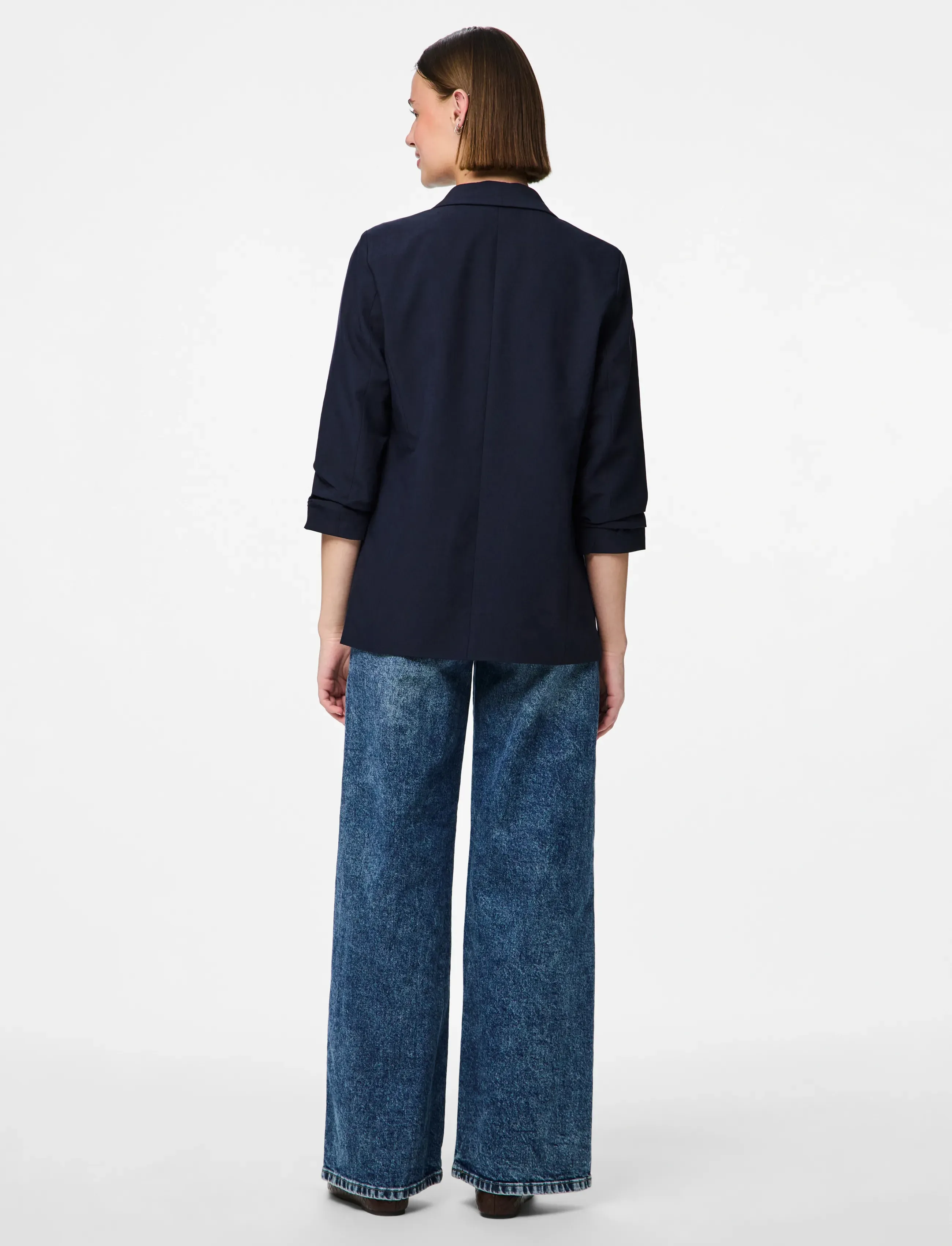 Pieces - PCBOSELLA 3/4 BLAZER NOOS BC - single breasted blazers - night sky - 3