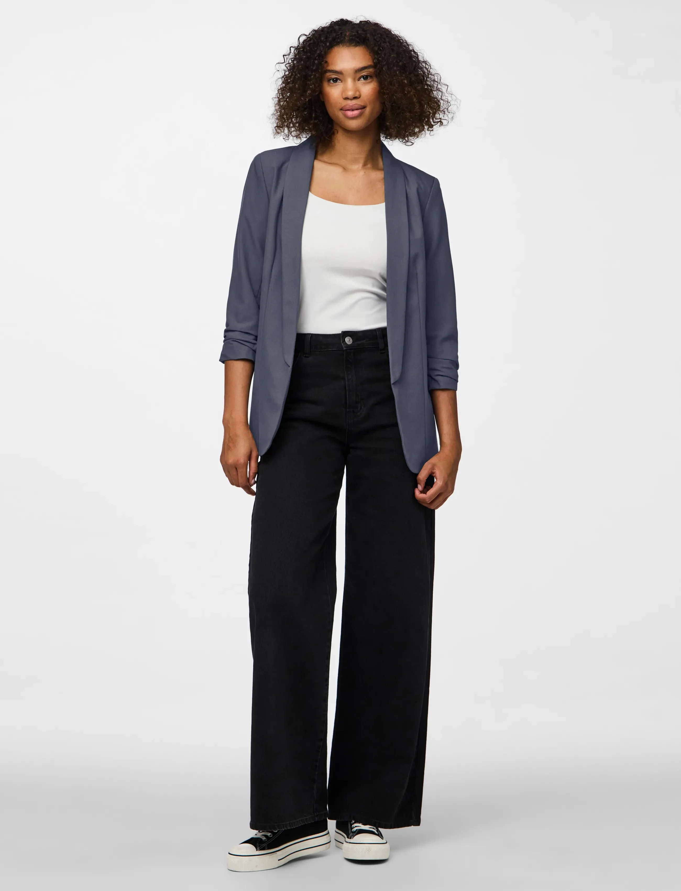 Pieces - PCBOSELLA 3/4 BLAZER NOOS BC - single breasted blazers - ombre blue - 4