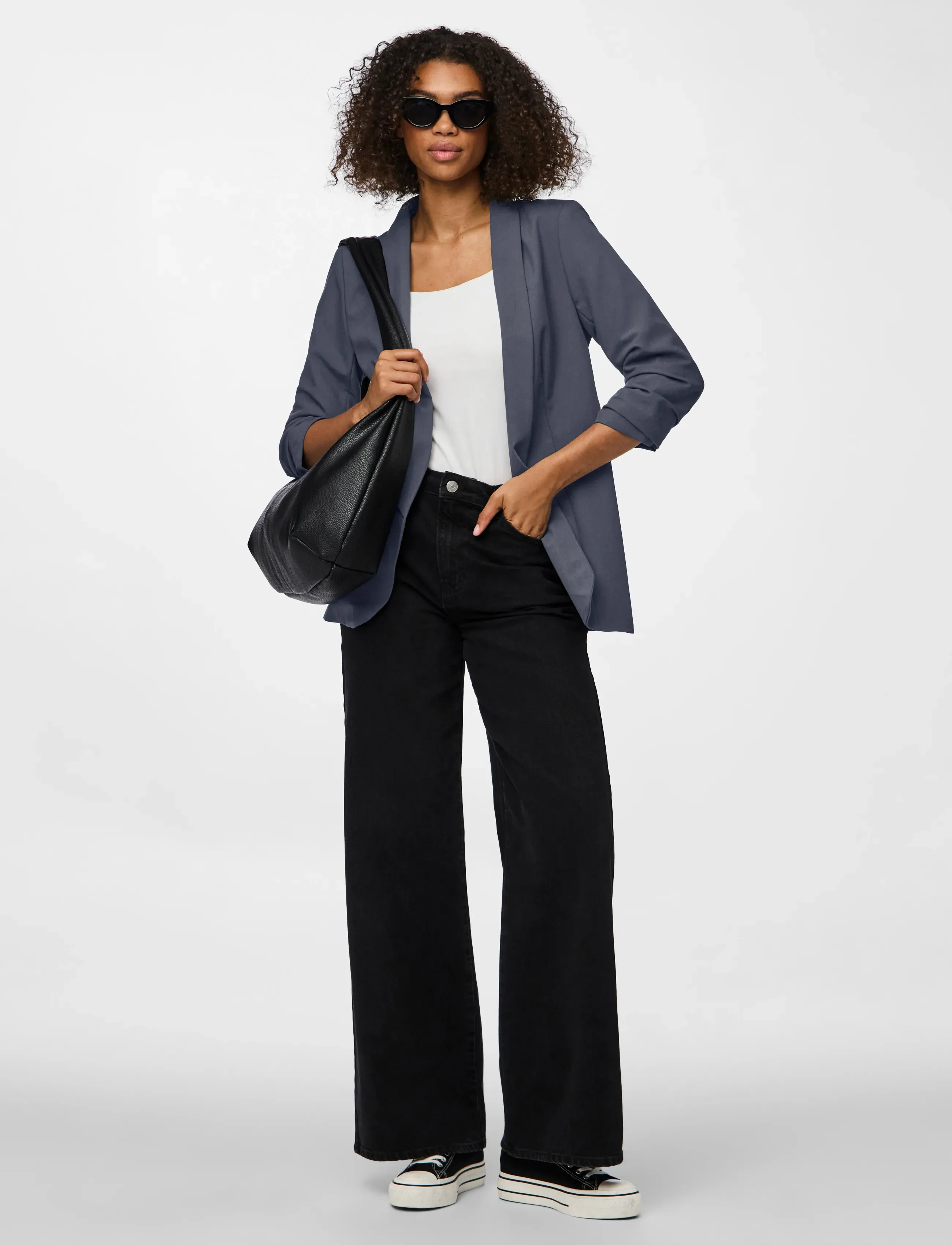 Pieces - PCBOSELLA 3/4 BLAZER NOOS BC - single breasted blazers - ombre blue - 5