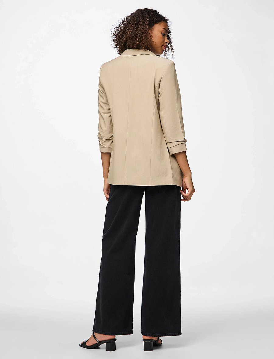 Pieces - PCBOSELLA 3/4 BLAZER NOOS BC - enkelknäppta kavajer - white pepper - 3