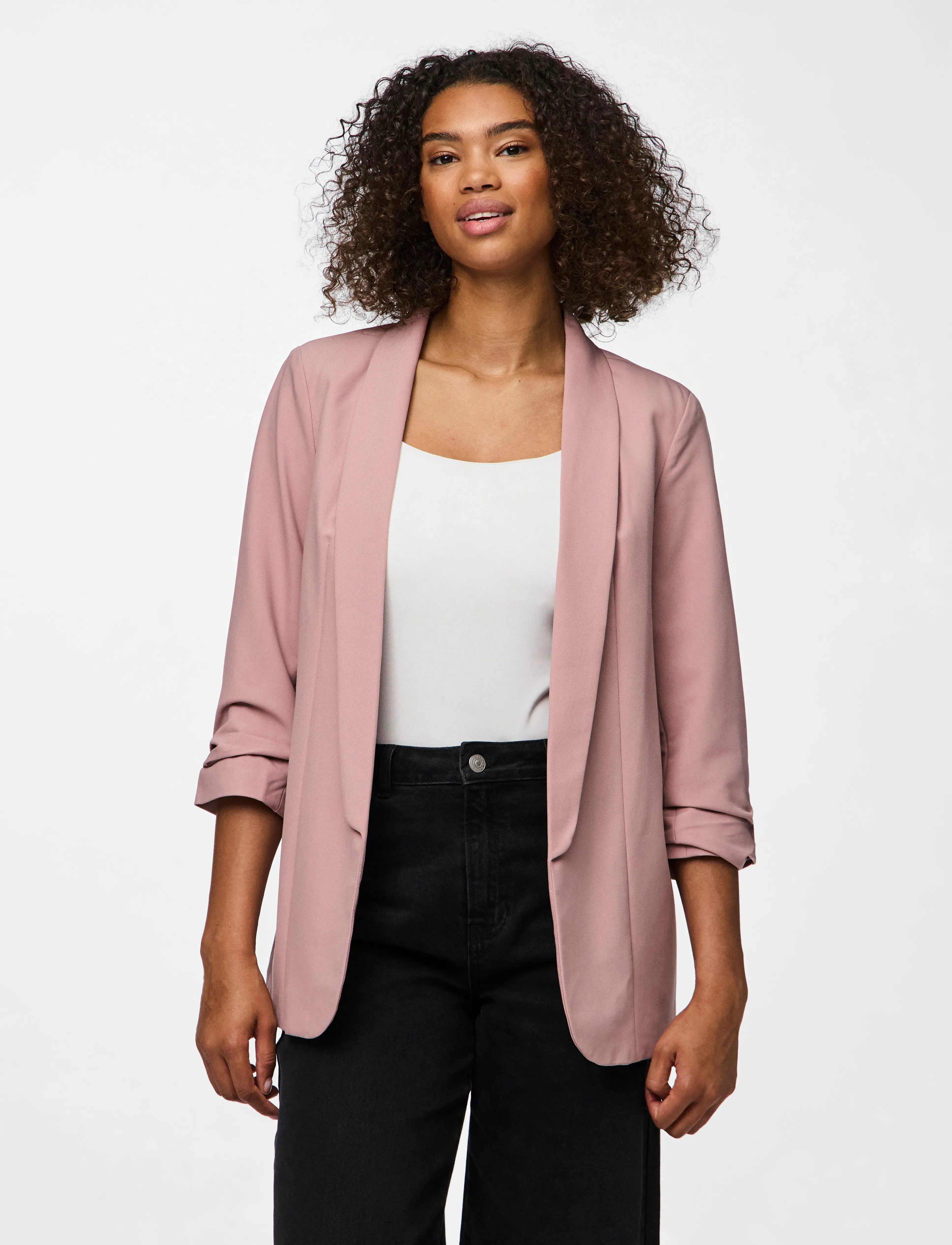Pieces Pcbosella 3/4 Blazer Noos Bc, L, Pink, Blazere > Enkeltradede Blazere, Dame