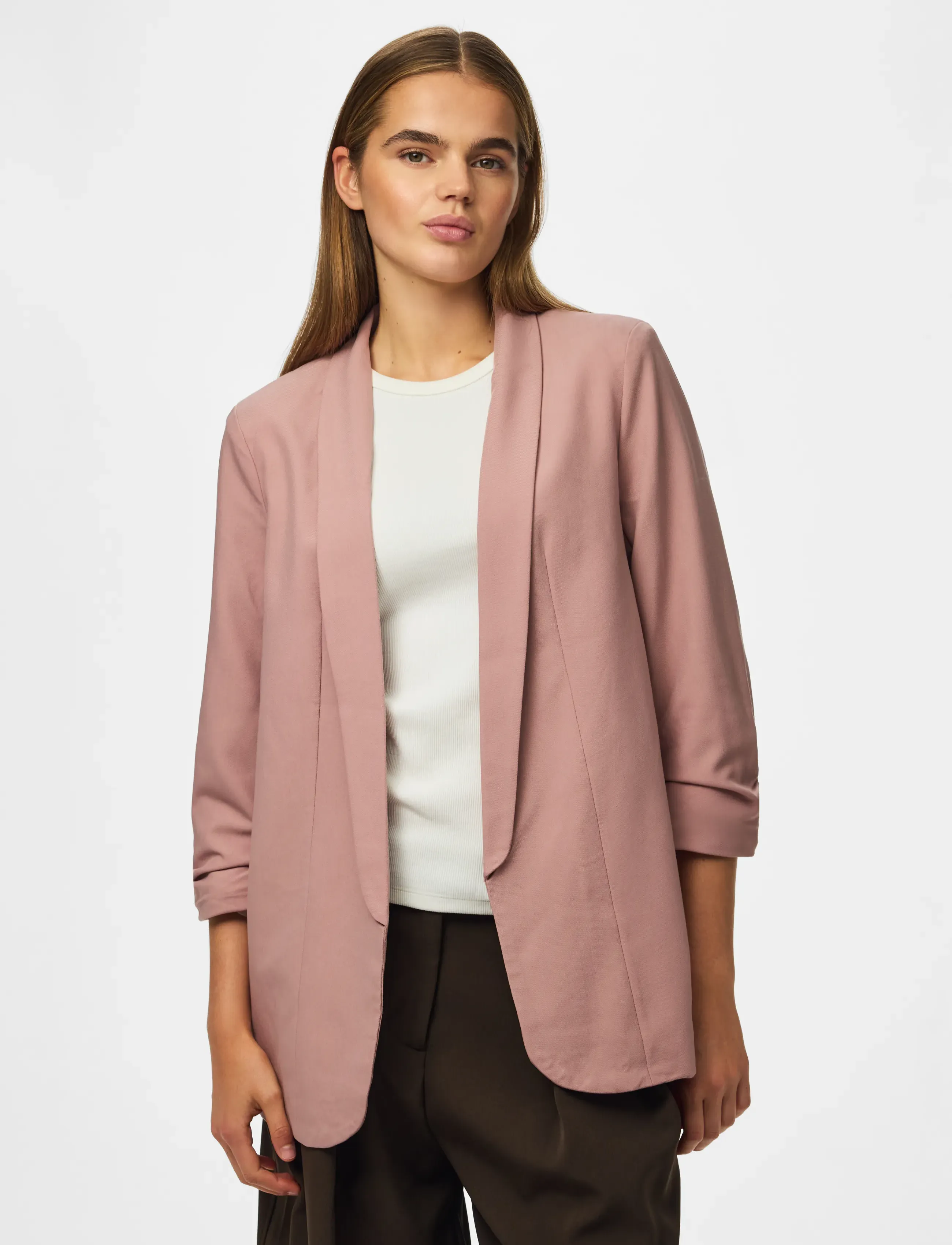 Pieces - PCBOSELLA 3/4 BLAZER NOOS BC - enkelknäppta kavajer - woodrose - 0