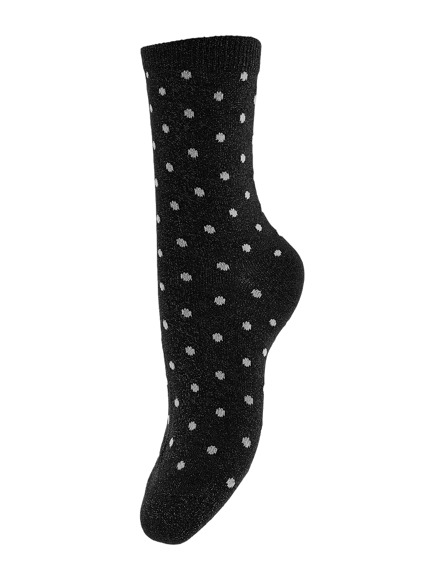 Pieces - PCSEBBY GLITTER LONG PATTERN NOOS BC - normale socken - black - 0