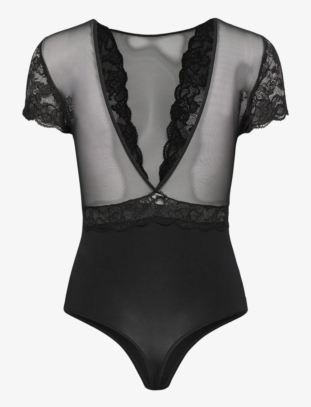 Pieces - PCSICCA SS BODYSTOCKING - erilised sündmused - black - 2