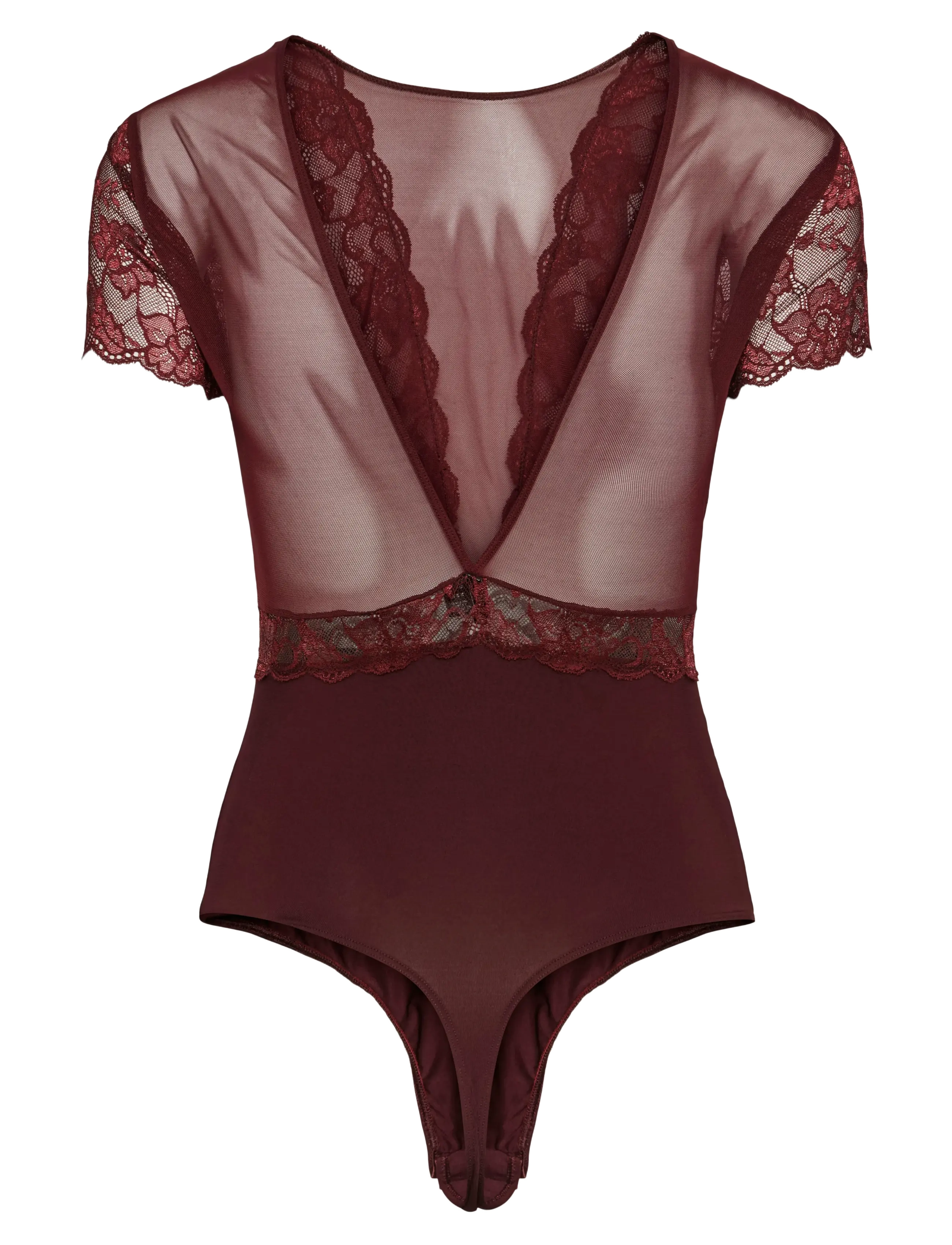 Pieces - PCSICCA SS BODYSTOCKING NOOS - special occasions - tawny port - 2
