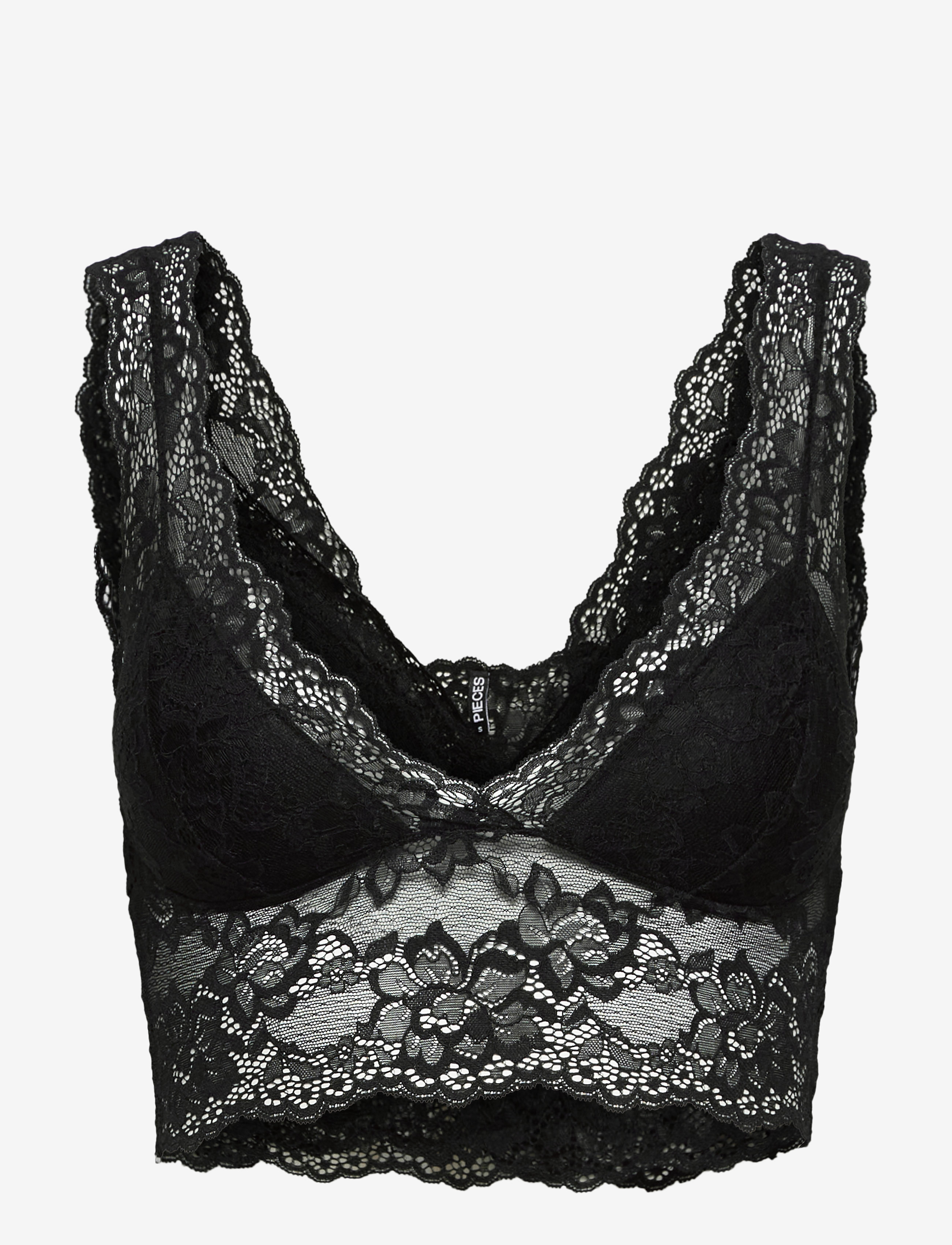 PCLINA LACE BRA TOP - BLACK