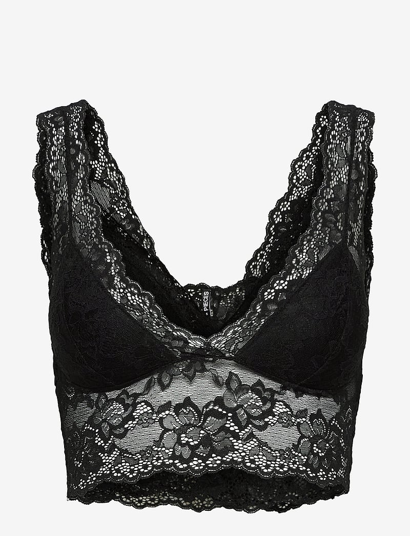 Pieces - PCLINA LACE BRA TOP - bralette - black - 1
