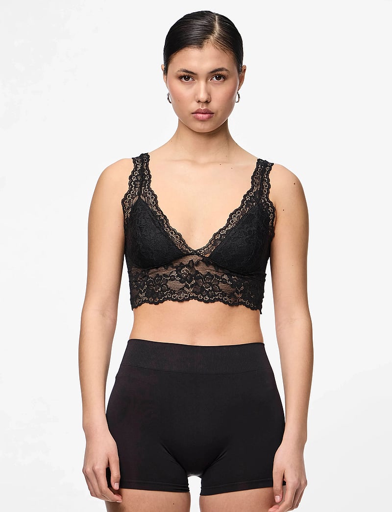Pieces - PCLINA LACE BRA TOP - bralette - black - 0