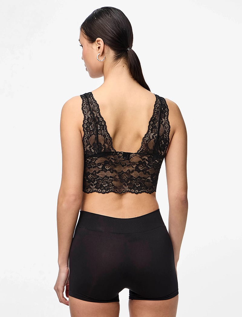 Pieces - PCLINA LACE BRA TOP - bralette - black - 3
