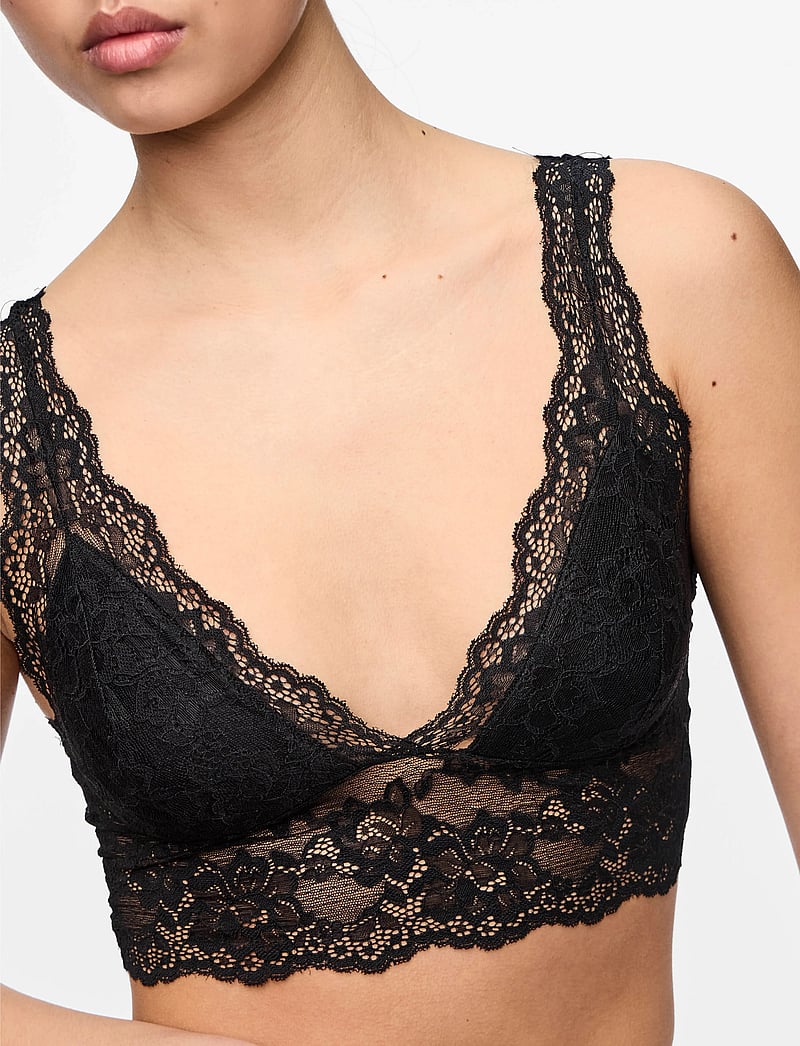 Pieces - PCLINA LACE BRA TOP - bralette - black - 5