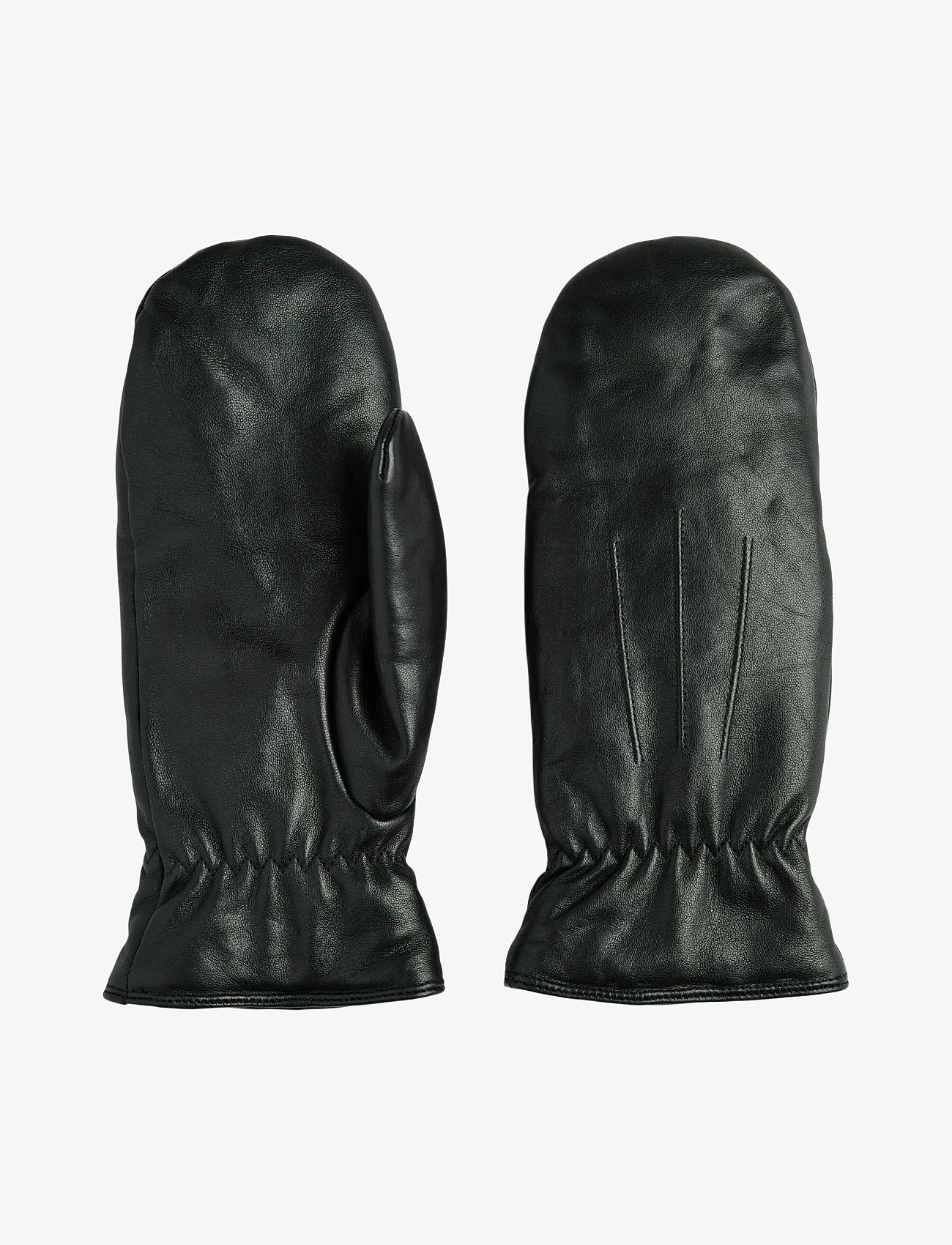 Pieces - PCNELLIE LEATHER MITTENS NOOS - rękawiczki z jednym palcem - black - 1