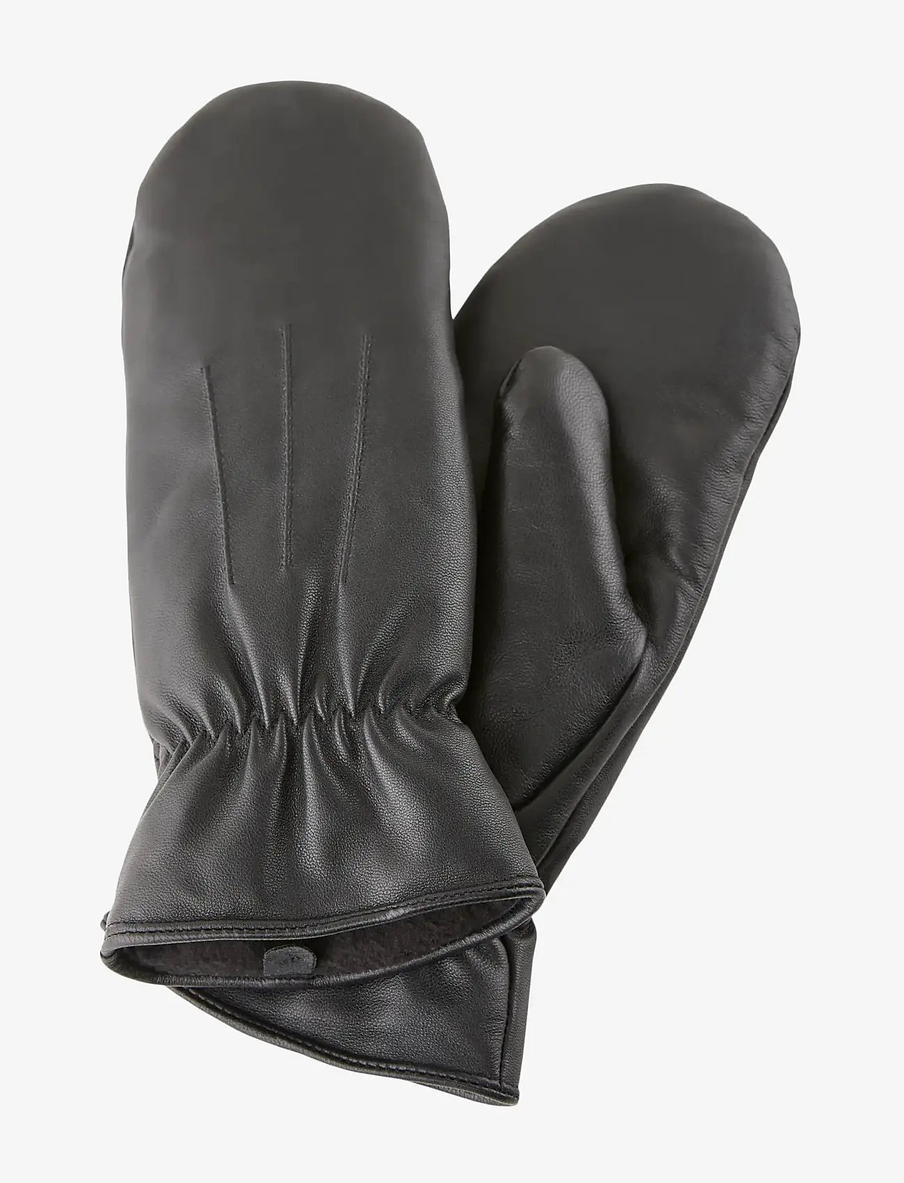 Pieces - PCNELLIE LEATHER MITTENS NOOS - rękawiczki z jednym palcem - black - 2