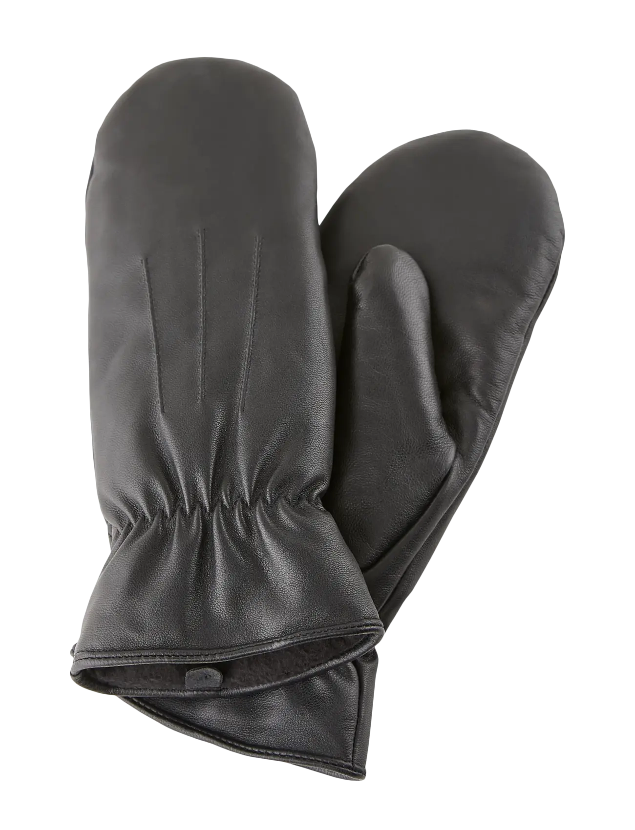 Pieces - PCNELLIE LEATHER MITTENS NOOS - rękawiczki z jednym palcem - black - 2