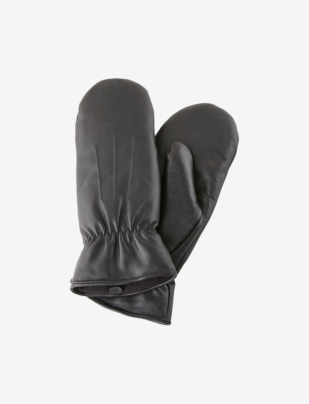 Pieces - PCNELLIE LEATHER MITTENS NOOS - rękawiczki z jednym palcem - black - 3