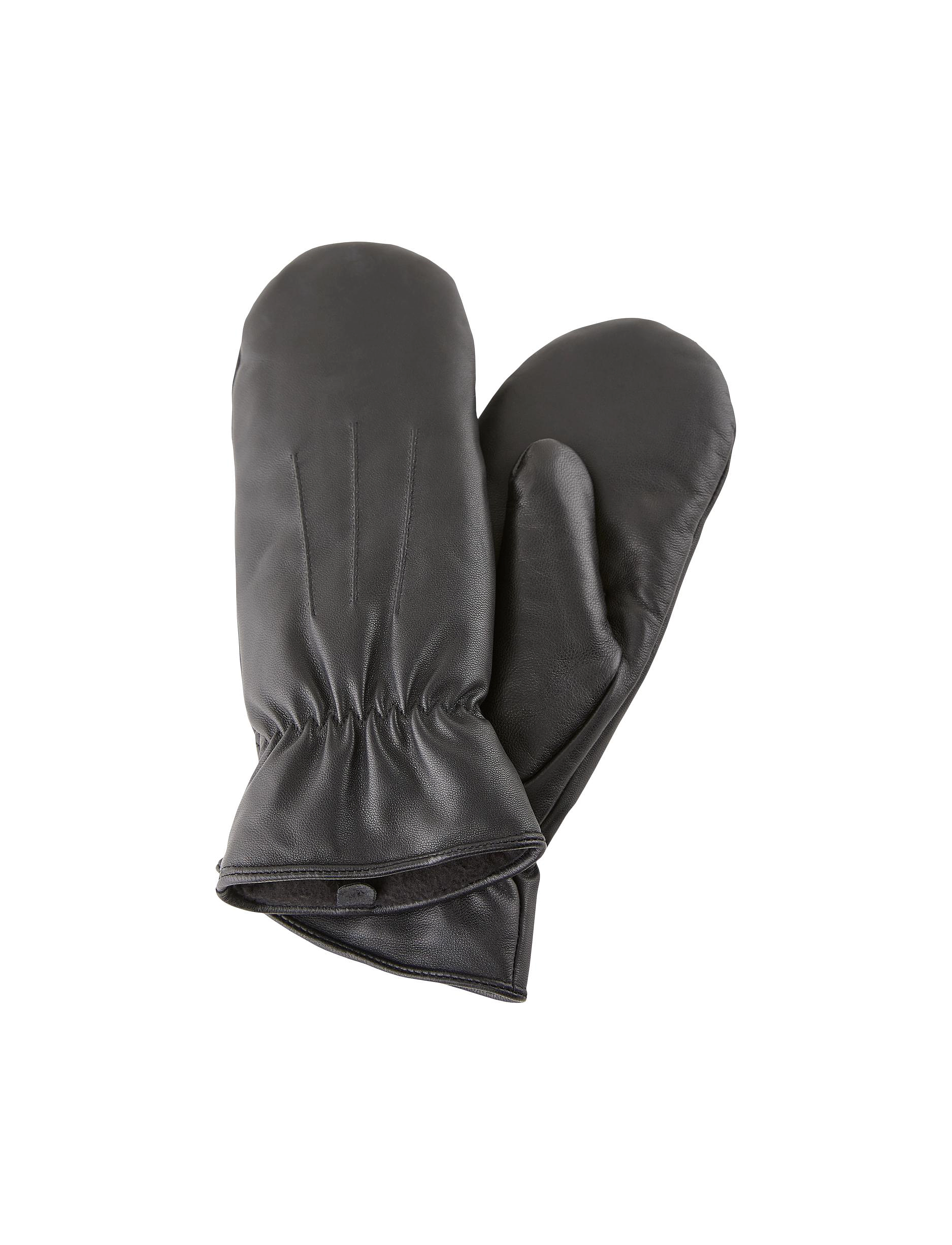 Pieces - PCNELLIE LEATHER MITTENS NOOS - rękawiczki z jednym palcem - black - 3