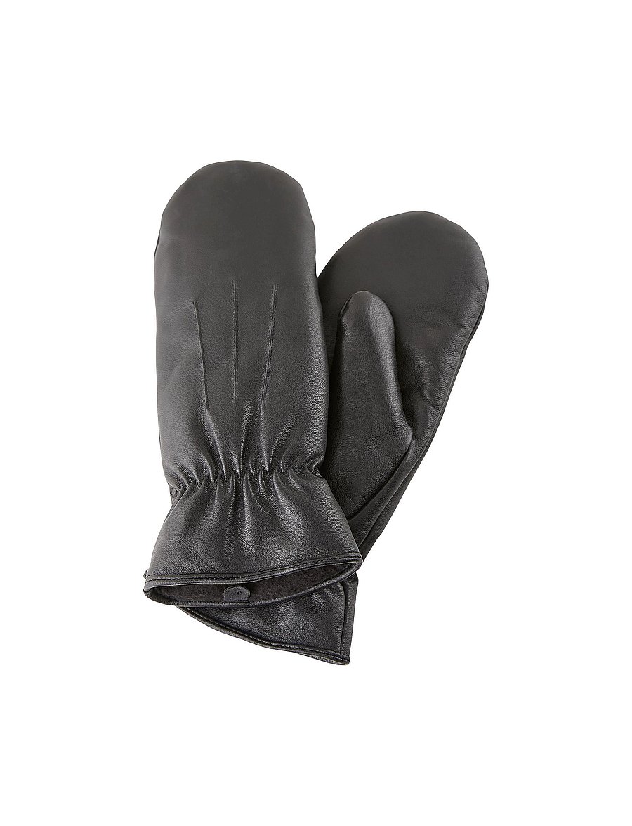 Pieces - PCNELLIE LEATHER MITTENS NOOS - rękawiczki z jednym palcem - black - 3