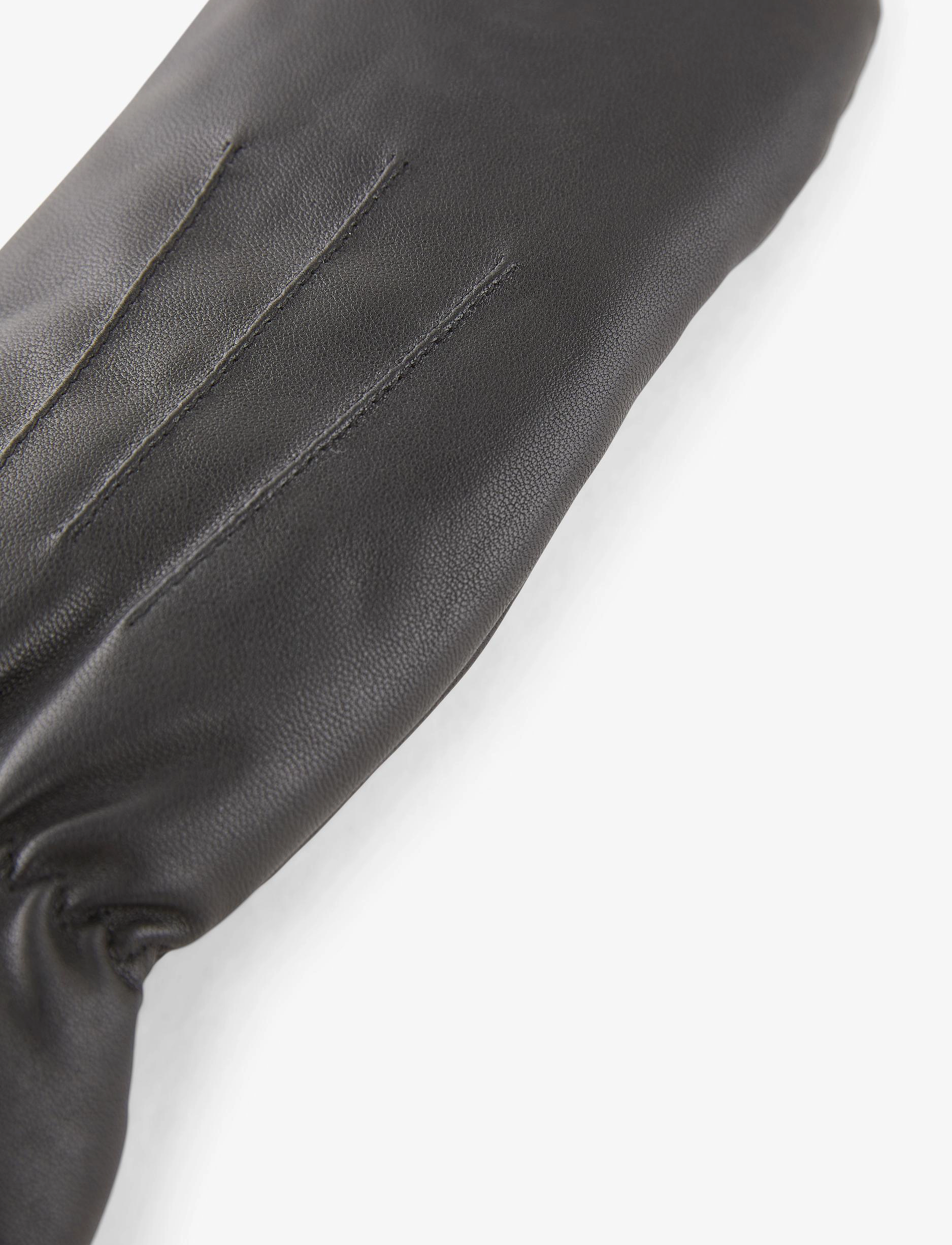 Pieces - PCNELLIE LEATHER MITTENS NOOS - rękawiczki z jednym palcem - black - 4