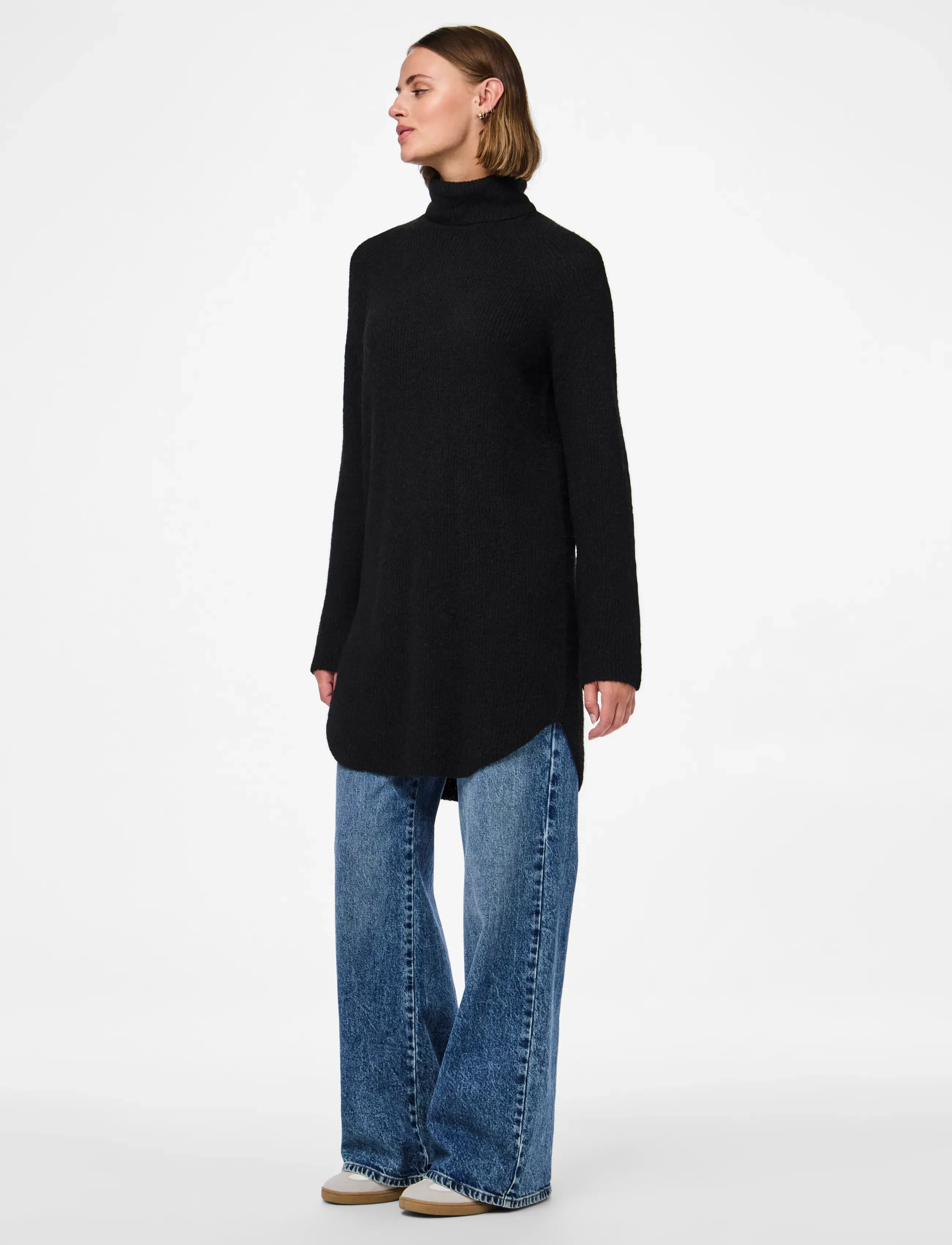 Pieces - PCELLEN LS LONG KNIT NOOS BC - pullover - black - 4
