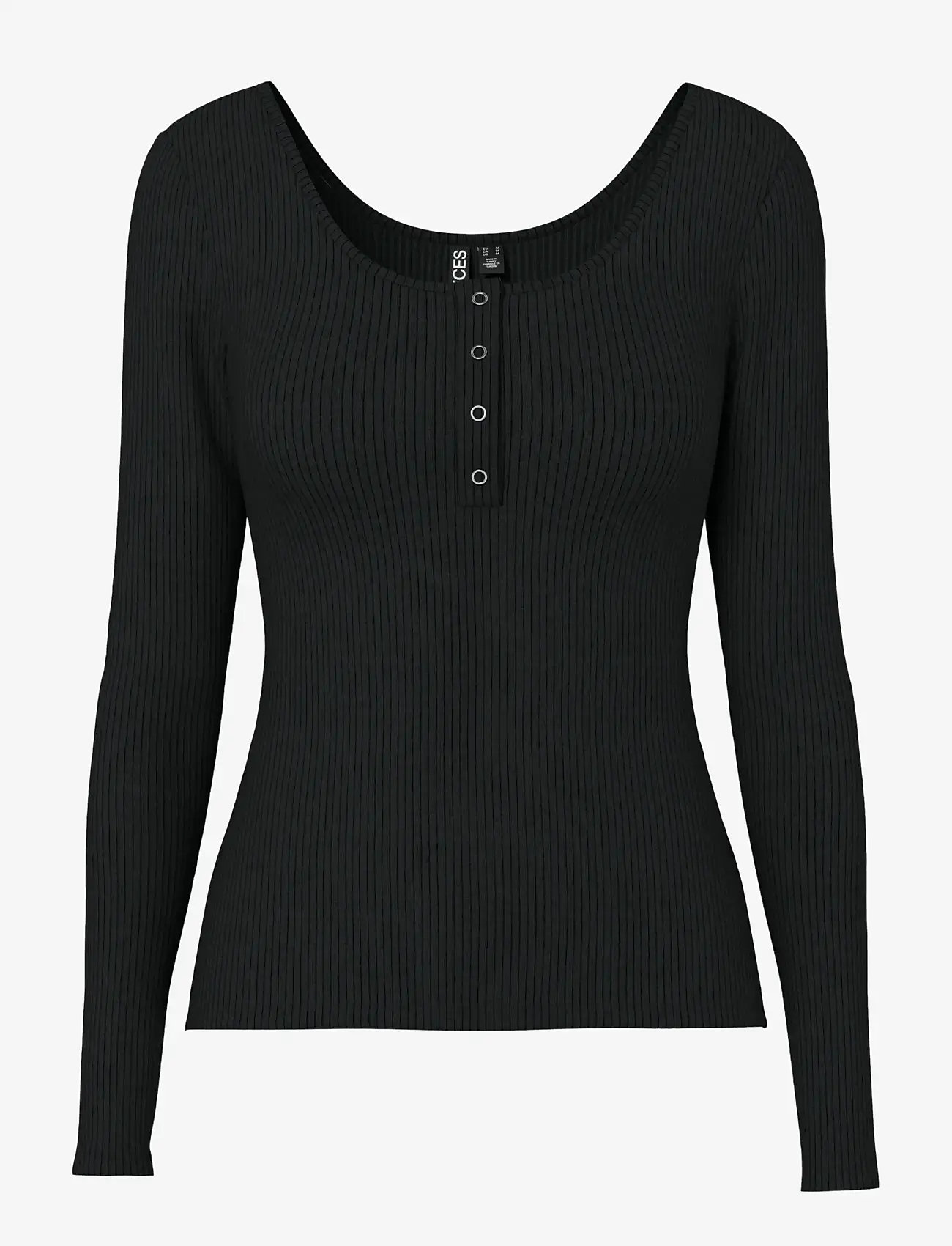 Pieces - PCKITTE LS TOP JRS NOOS BC - långärmade toppar - black - 1