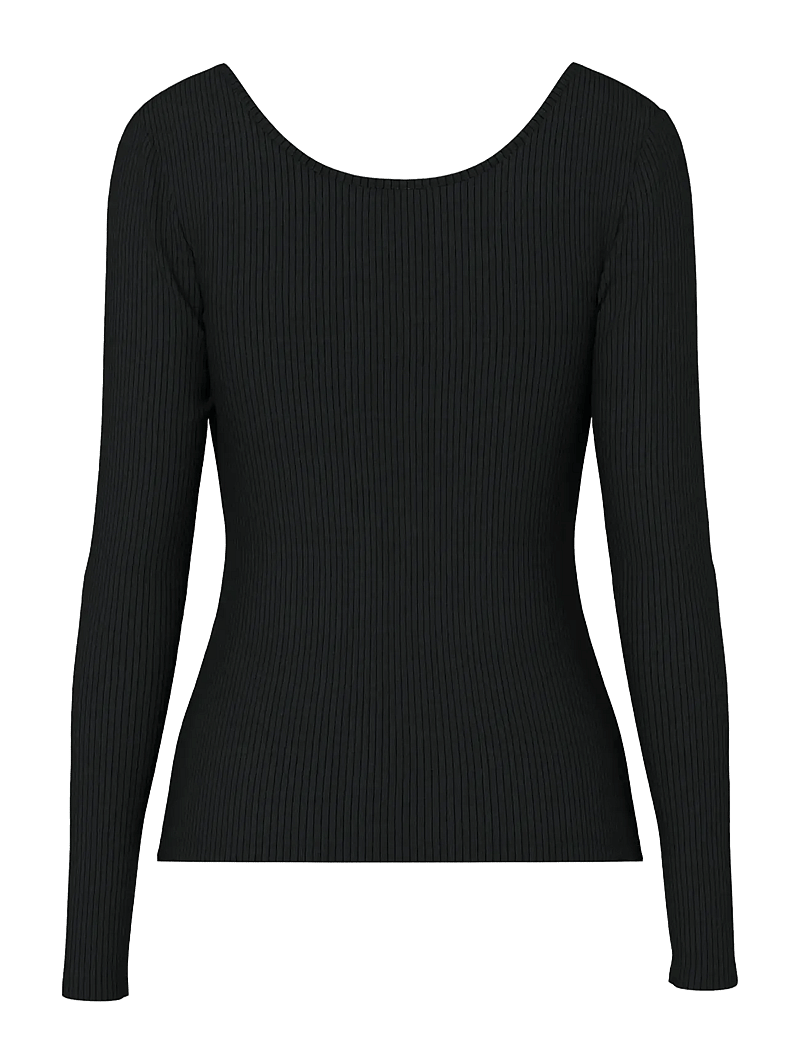 Pieces - PCKITTE LS TOP JRS NOOS BC - langärmlige tops - black - 2