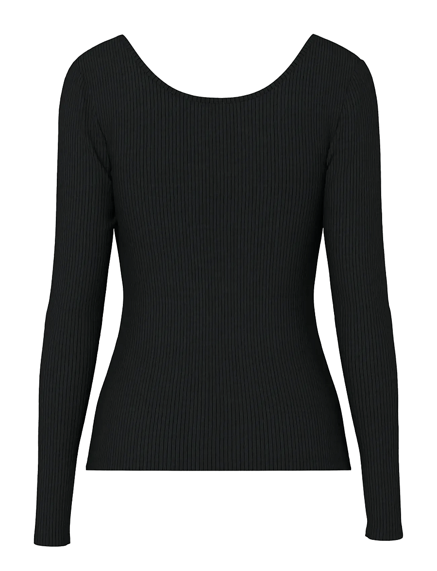 Pieces - PCKITTE LS TOP JRS NOOS BC - langärmlige tops - black - 2