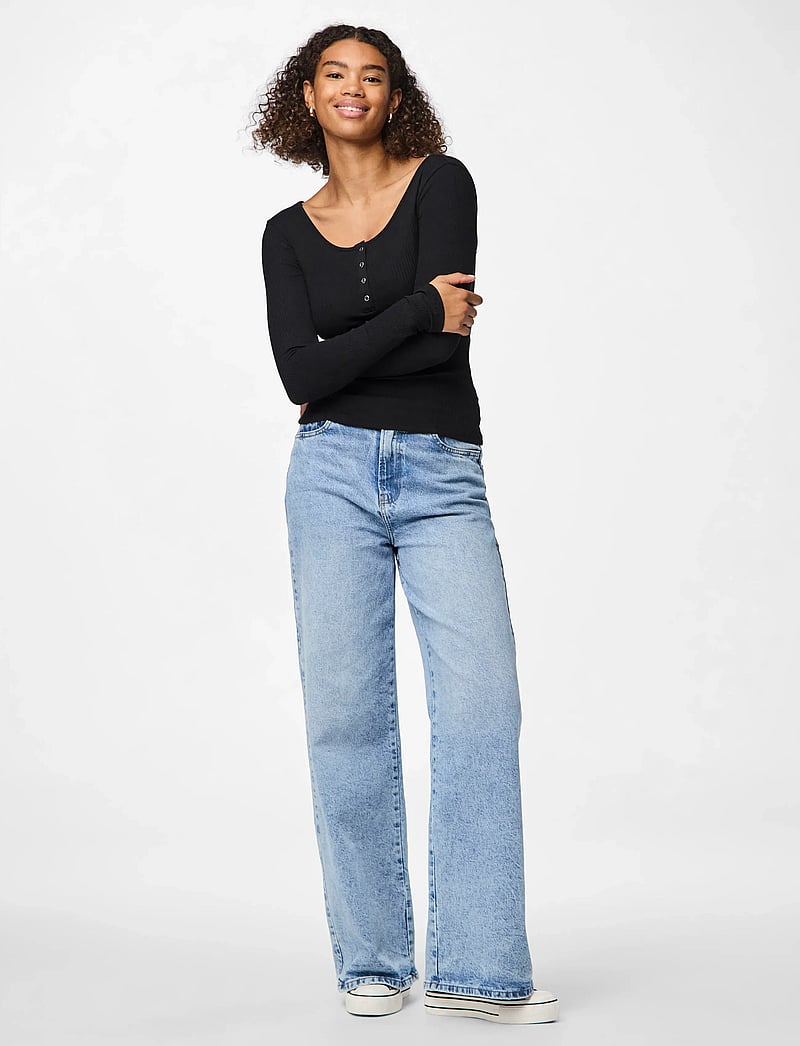 Pieces - PCKITTE LS TOP JRS NOOS BC - långärmade toppar - black - 5