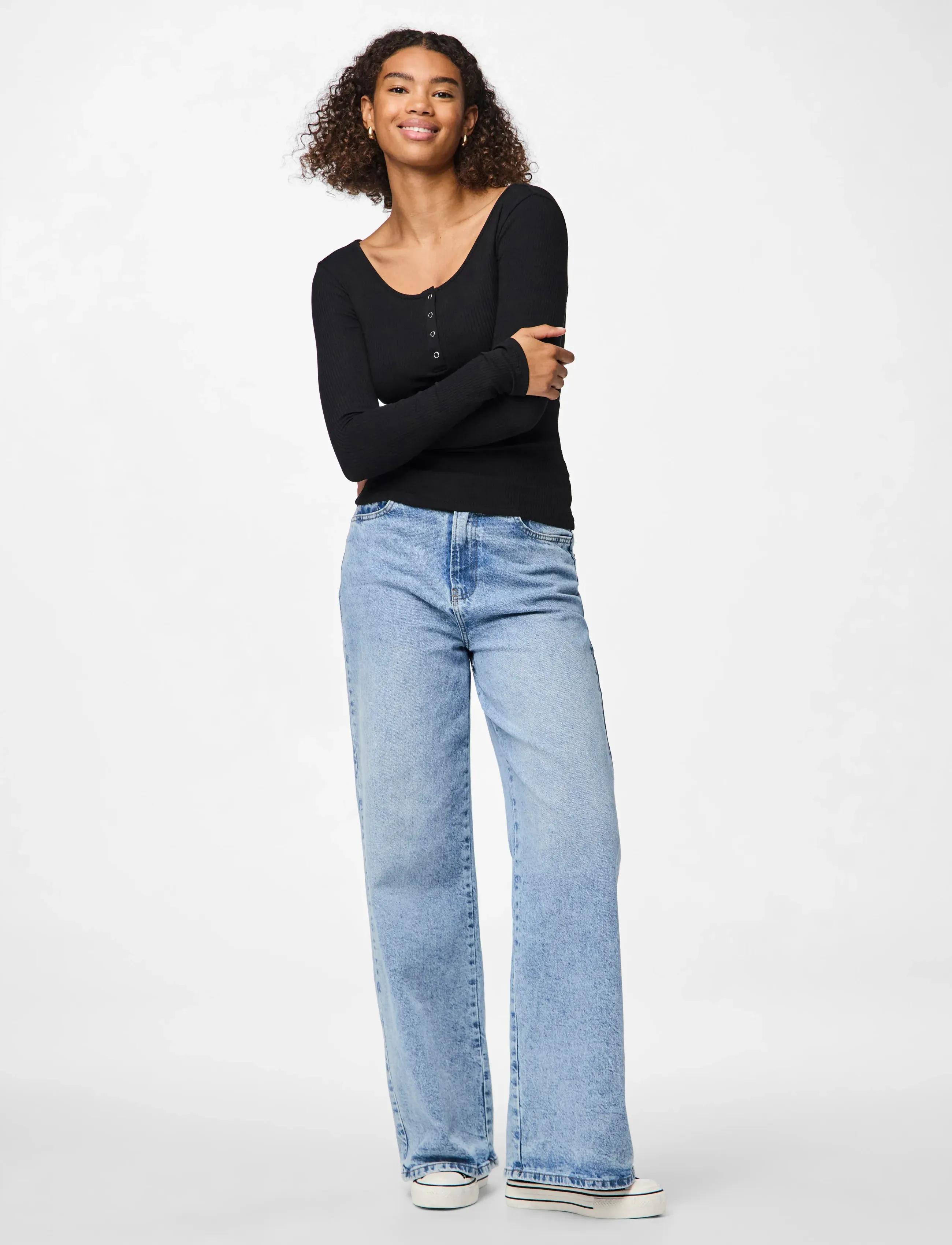 Pieces - PCKITTE LS TOP JRS NOOS BC - langärmlige tops - black - 5