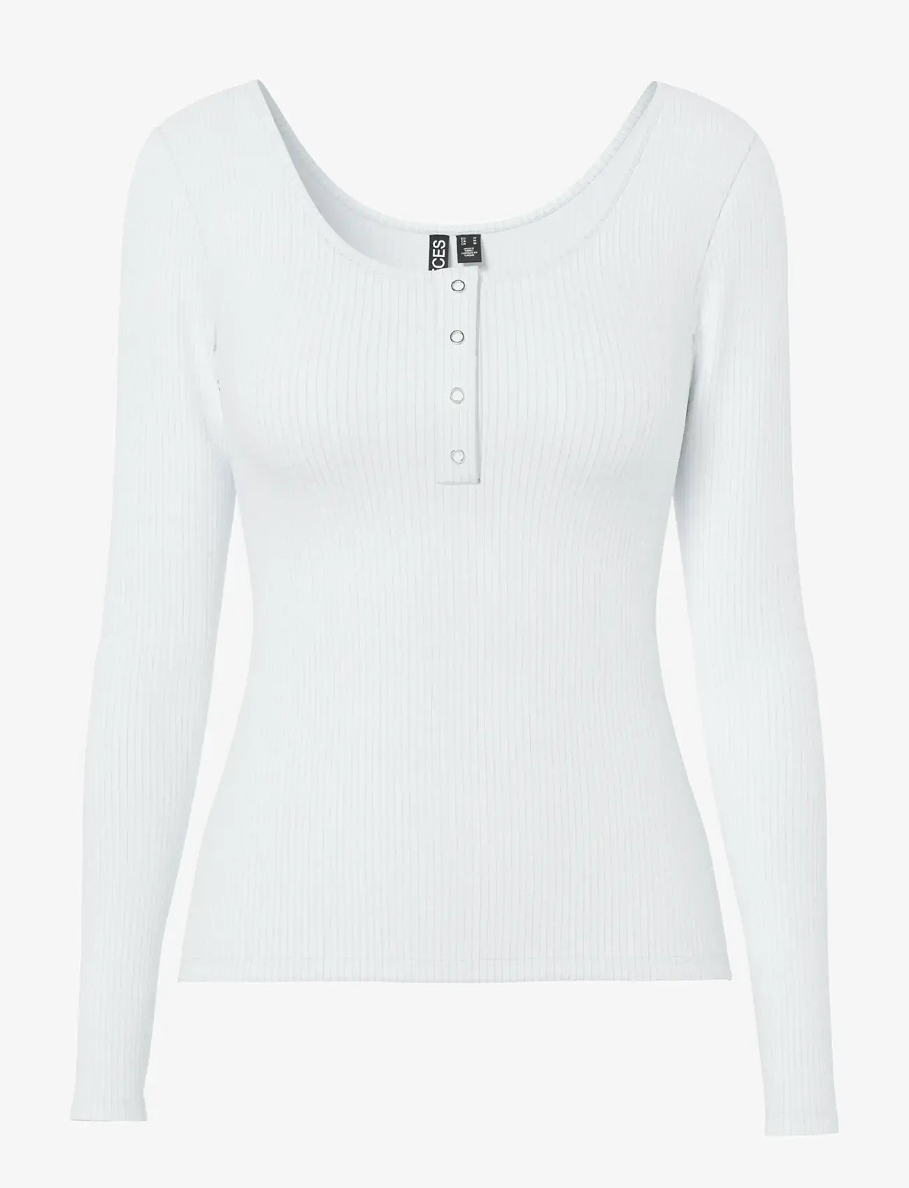 Pieces - PCKITTE LS TOP JRS NOOS BC - mažiausios kainos - bright white - 1