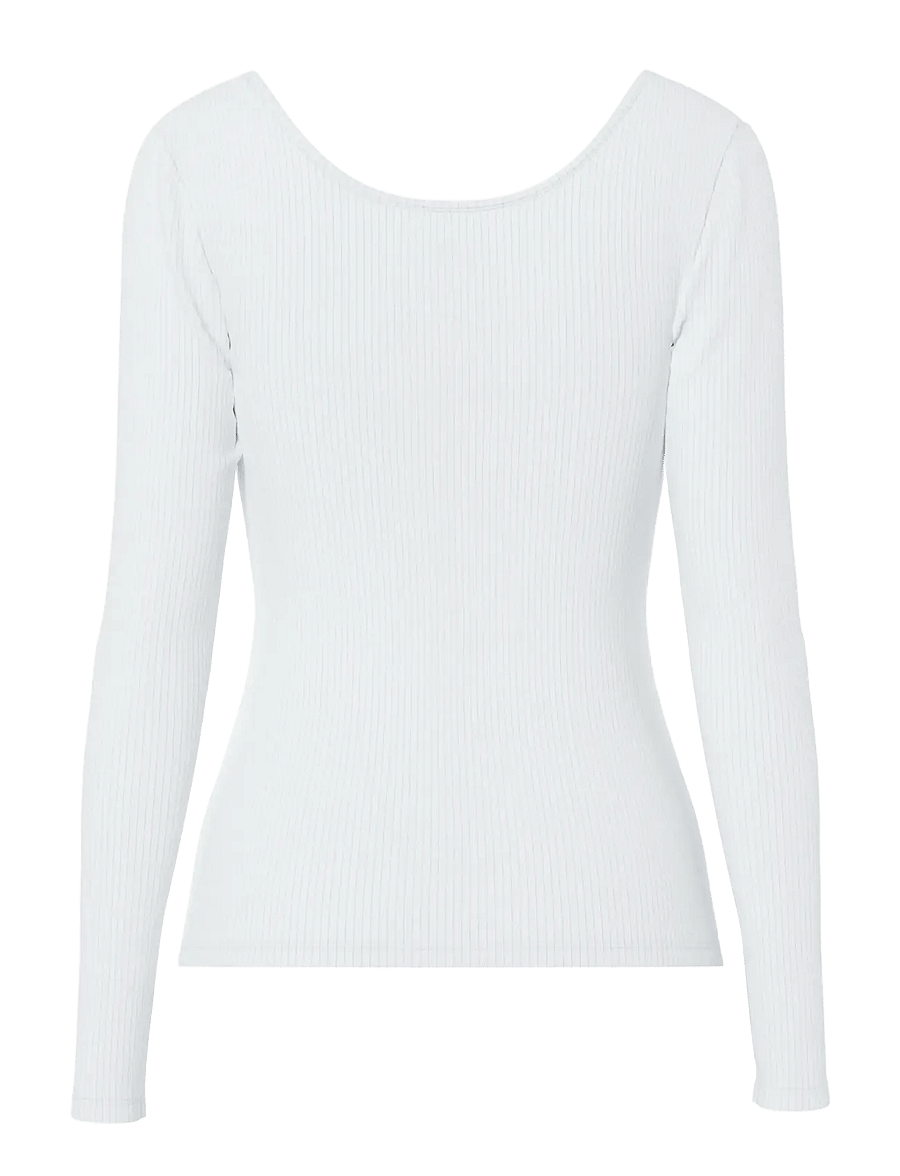 Pieces - PCKITTE LS TOP JRS NOOS BC - langärmlige tops - bright white - 2