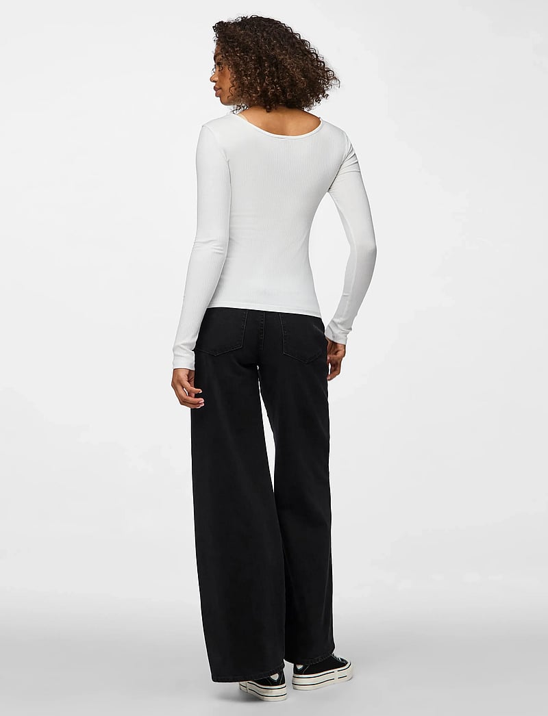 Pieces - PCKITTE LS TOP JRS NOOS BC - langärmlige tops - bright white - 3