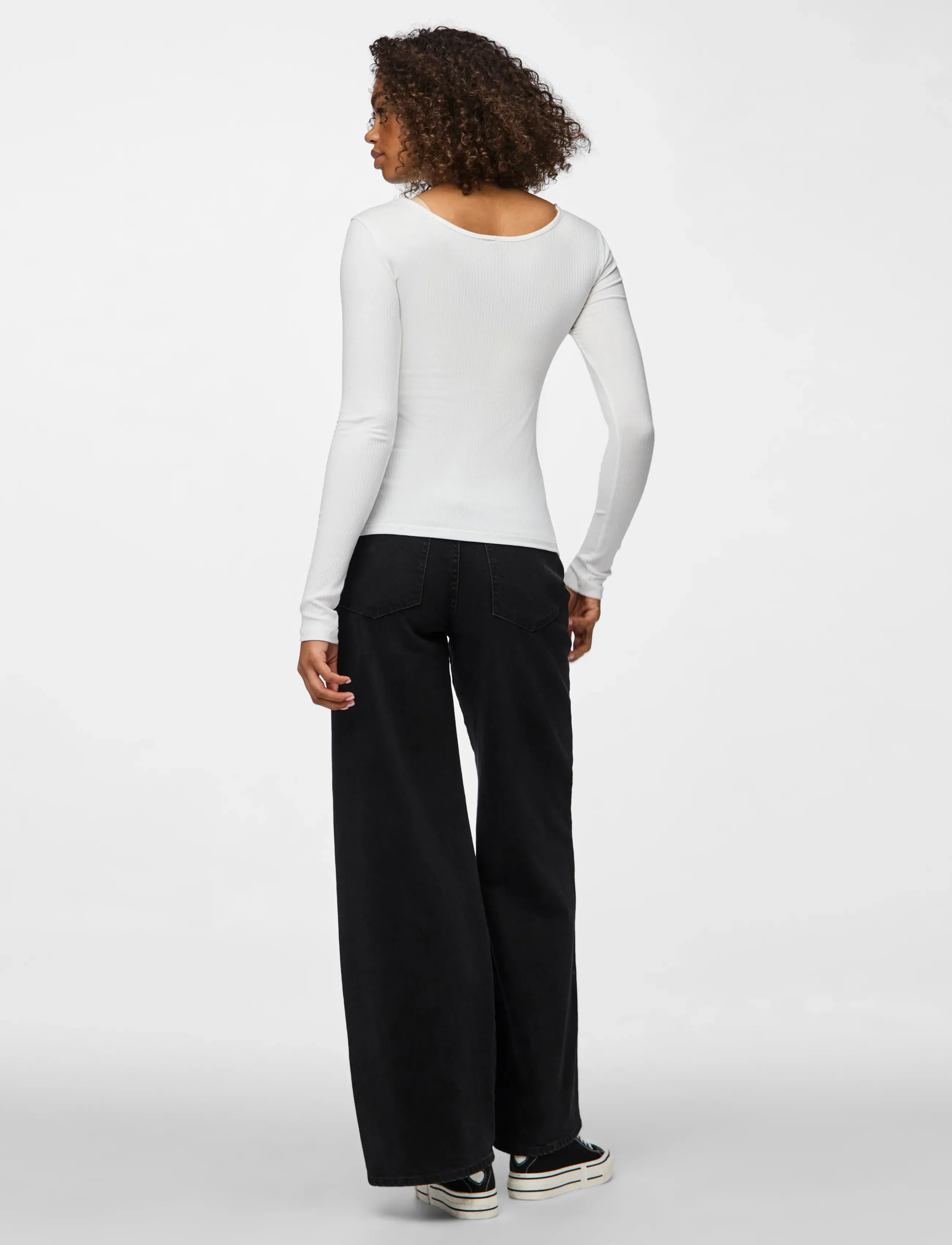 Pieces - PCKITTE LS TOP JRS NOOS BC - langærmede toppe - bright white - 3