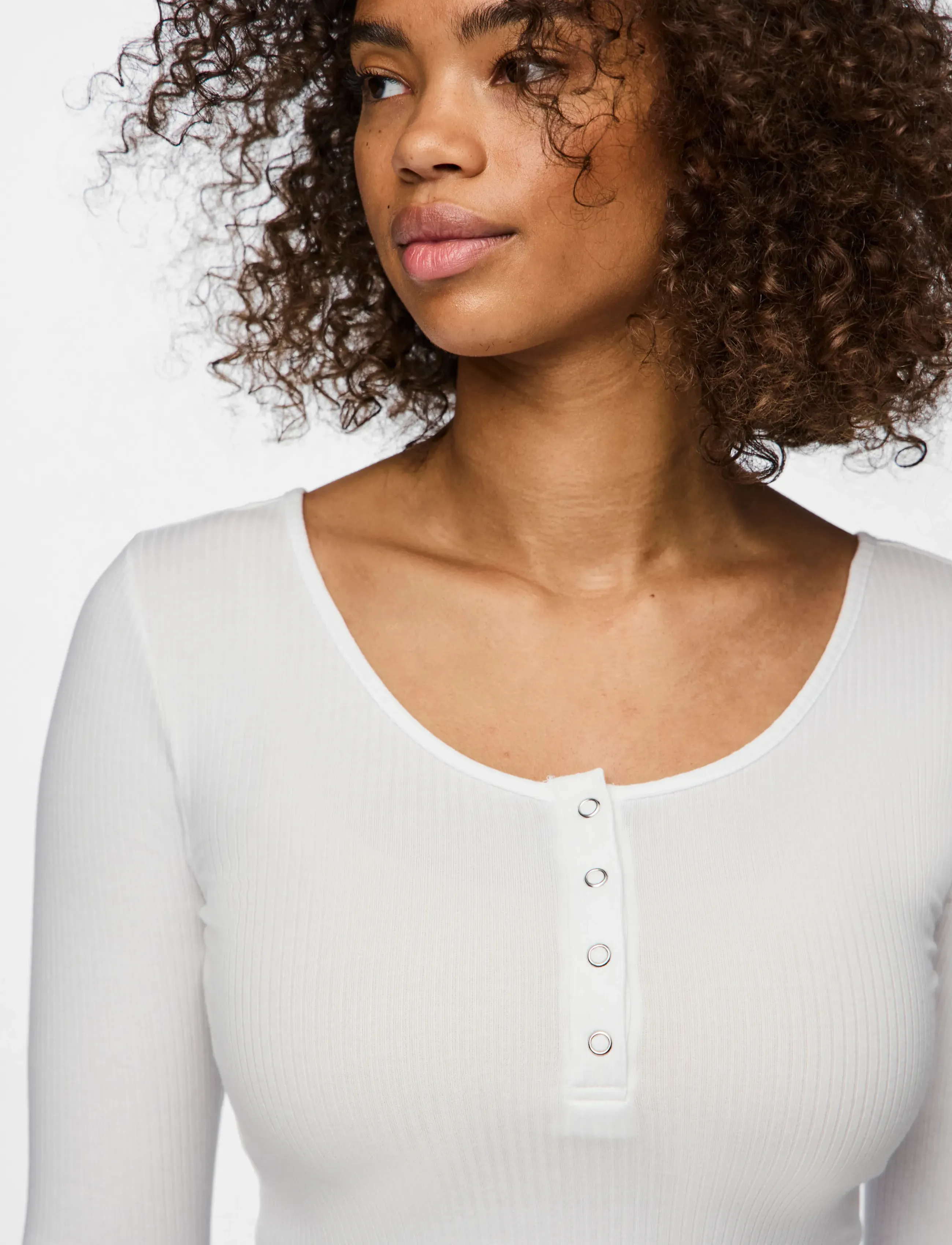 Pieces - PCKITTE LS TOP JRS NOOS BC - langærmede toppe - bright white - 5