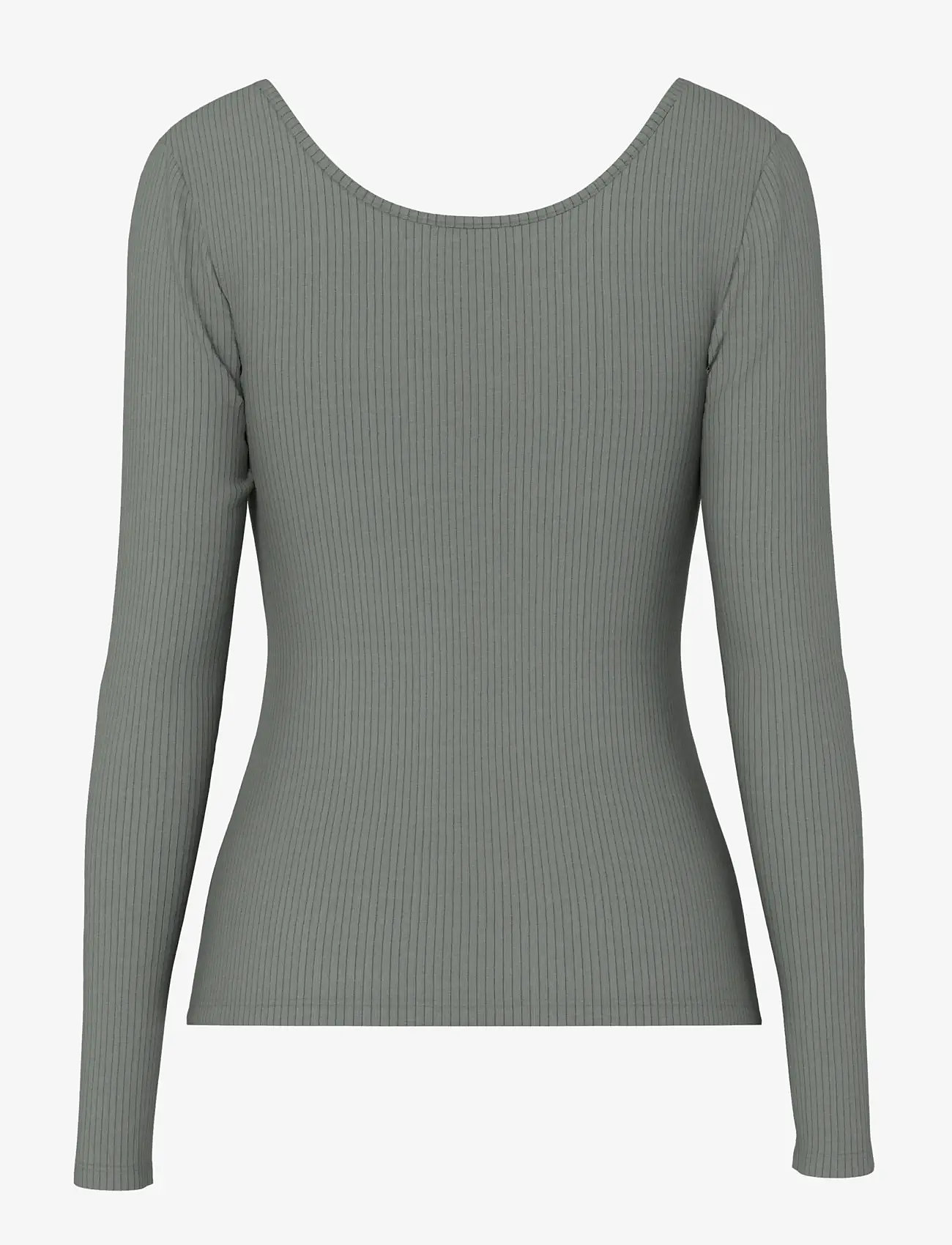 Pieces - PCKITTE LS TOP JRS NOOS BC - laveste priser - castor gray - 2