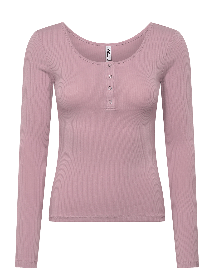 Pieces - PCKITTE LS TOP JRS NOOS BC - langärmlige tops - dawn pink - 0