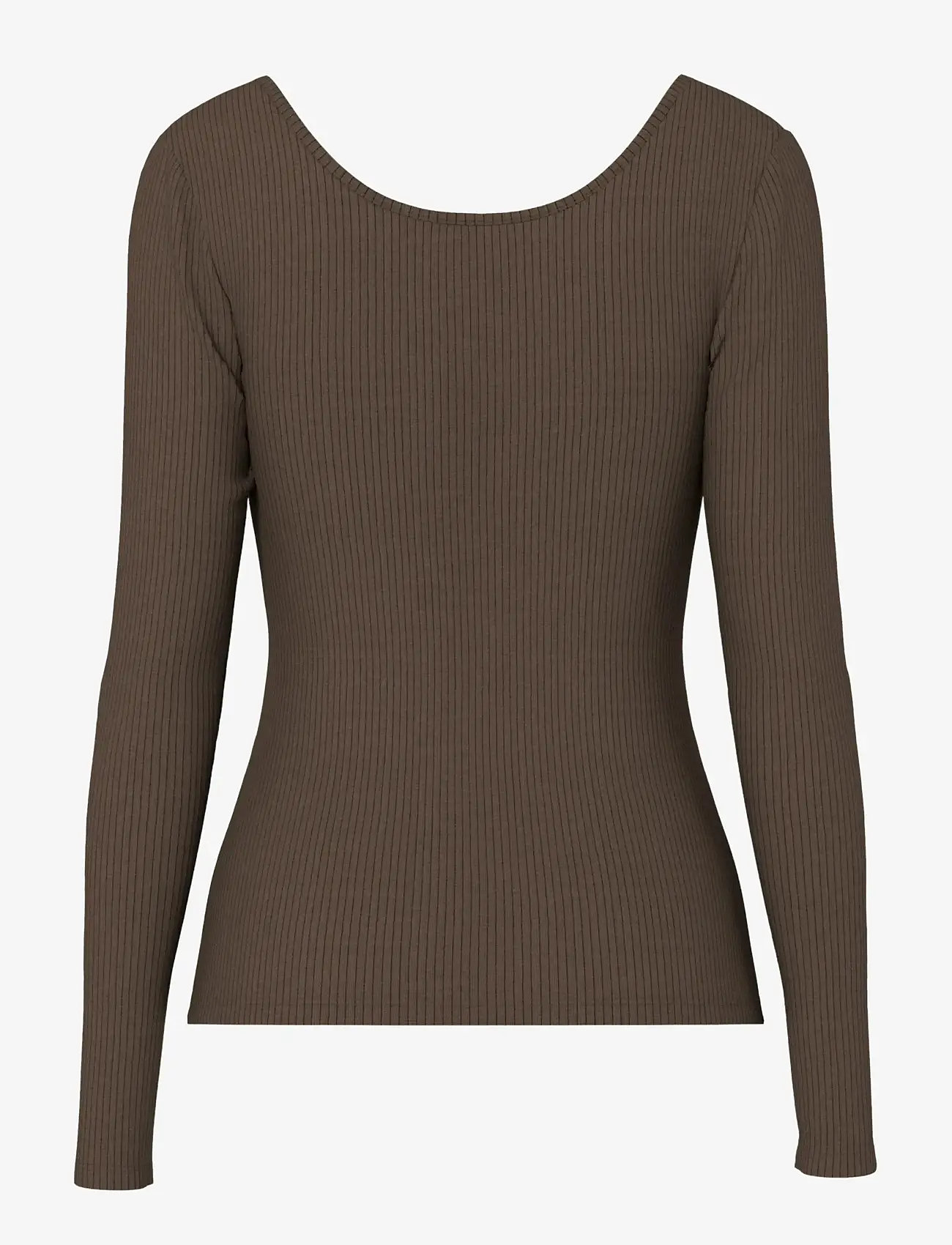 Pieces - PCKITTE LS TOP JRS NOOS BC - efterårstøj - hot fudge - 1