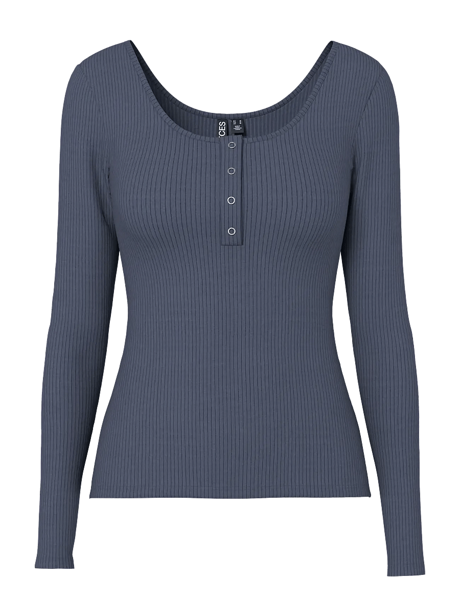 Pieces - PCKITTE LS TOP JRS NOOS BC - langärmlige tops - ombre blue - 1