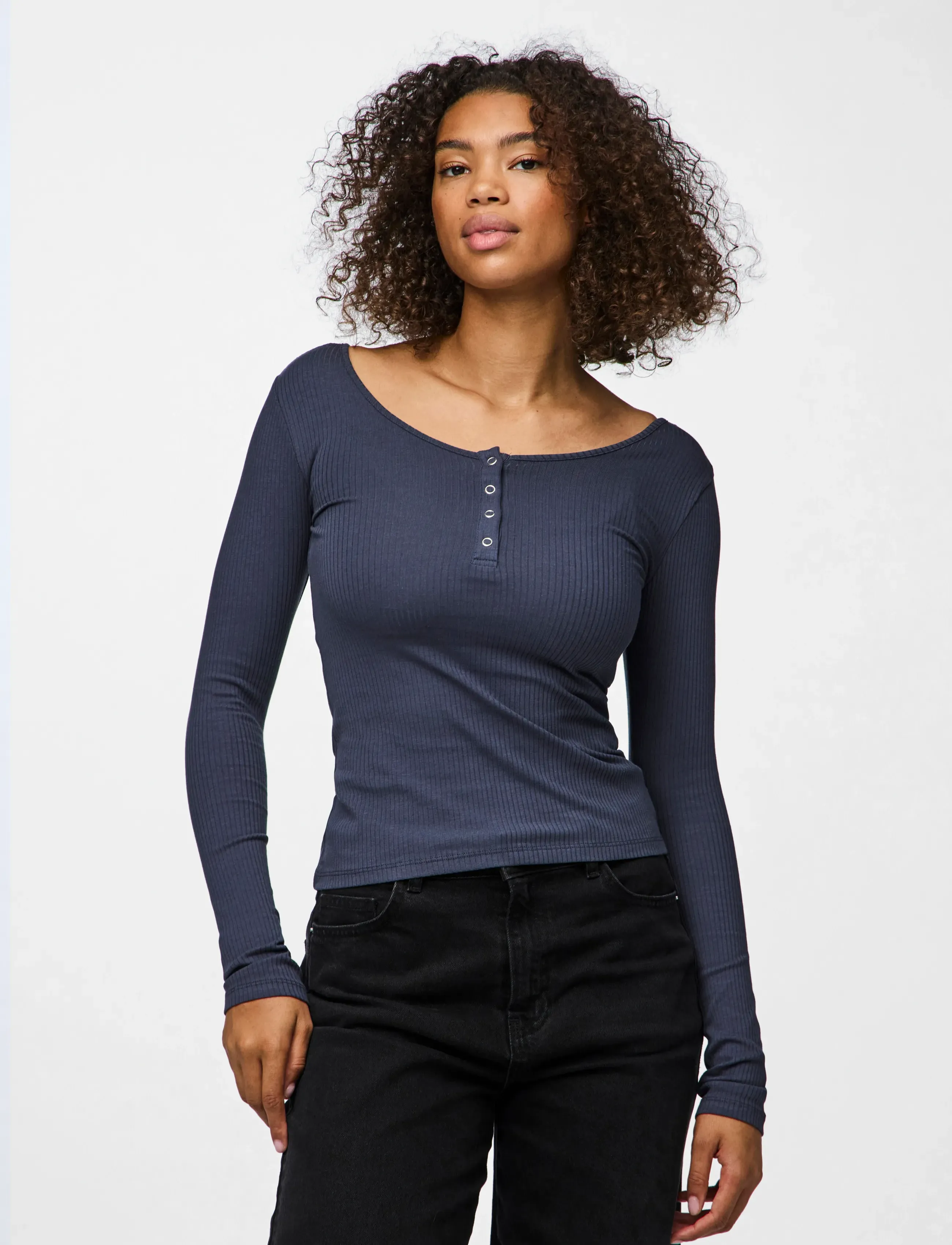 Pieces PCKITTE LS TOP JRS NOOS BC - Kleidung - OMBRE BLUE / blue