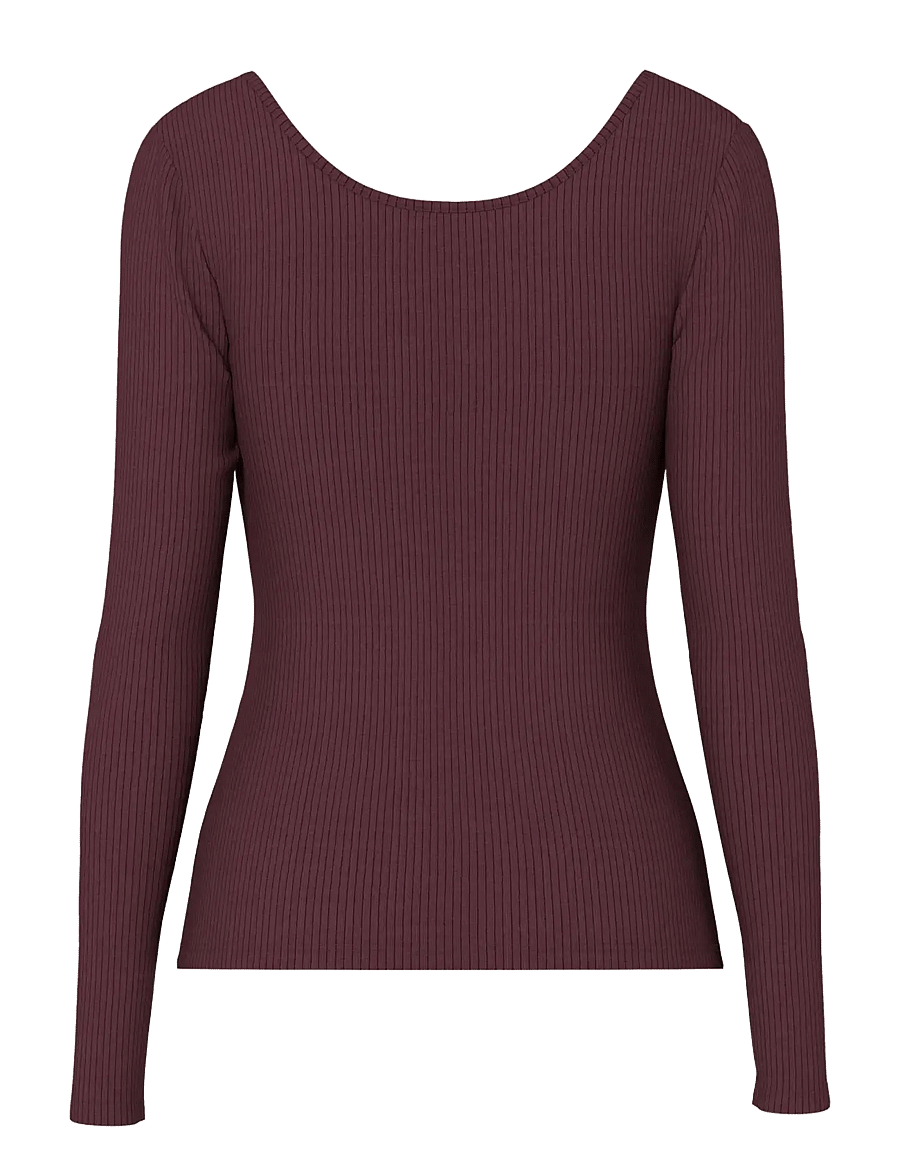 Pieces - PCKITTE LS TOP JRS NOOS BC - pikkade varrukatega alussärgid - winetasting - 2