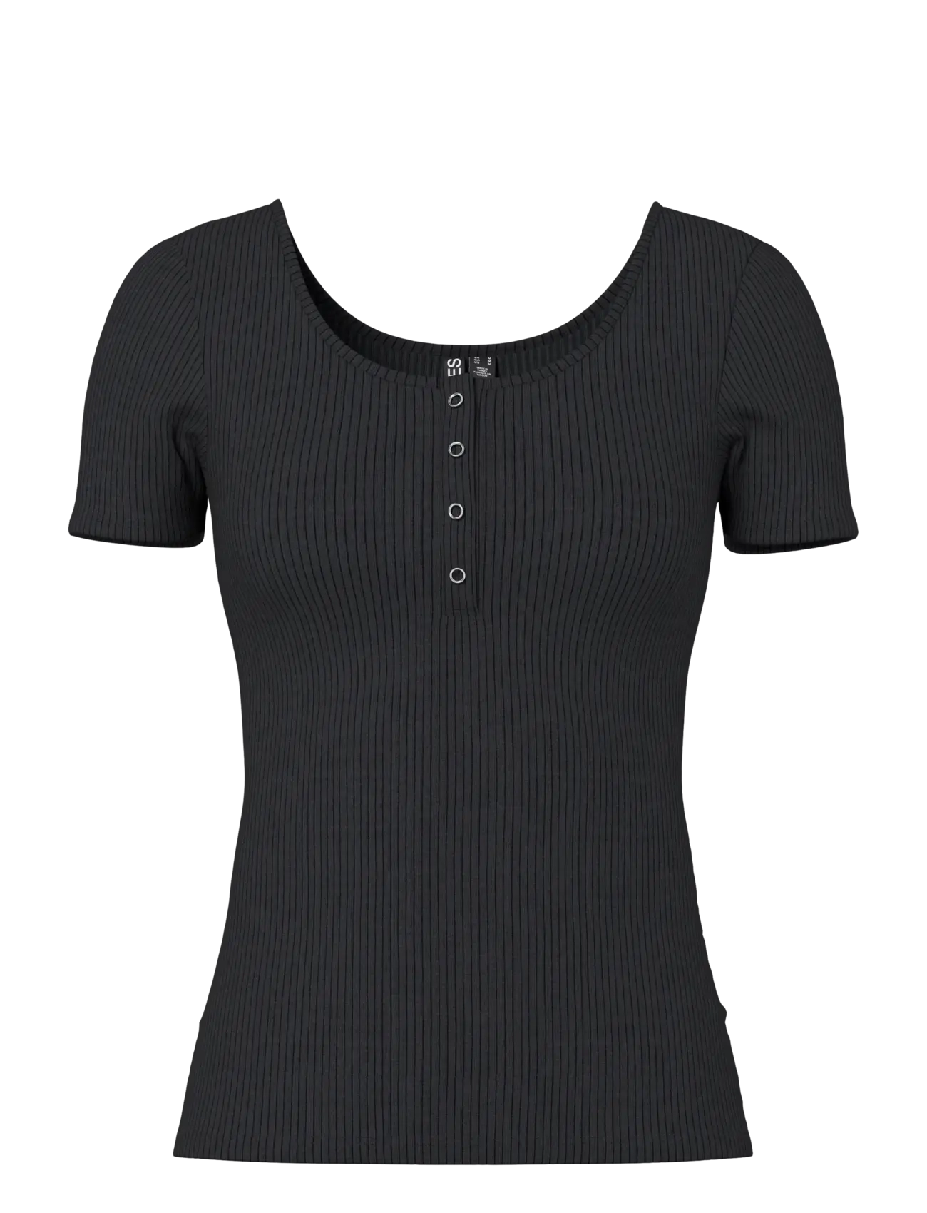 Pieces PCKITTE SS TOP JRS NOOS BC - Kortærmede bluser - BLACK / black