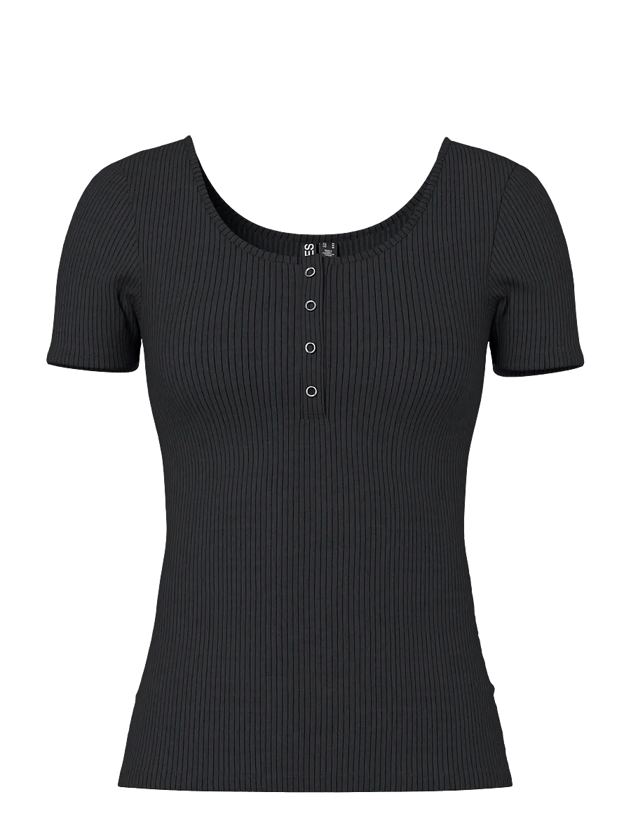 Pieces - PCKITTE SS TOP JRS NOOS BC - lühikeste varrukatega pluusid - black - 1
