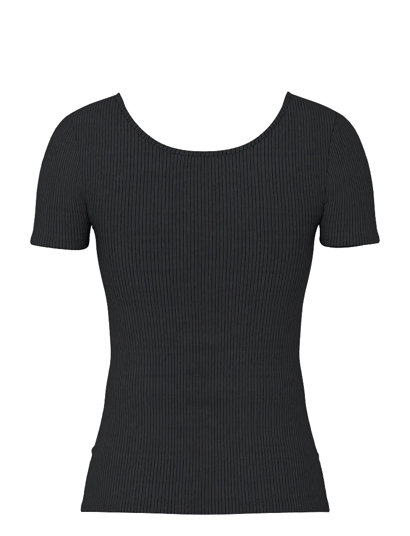 Pieces - PCKITTE SS TOP JRS NOOS BC - kortærmede bluser - black - 2
