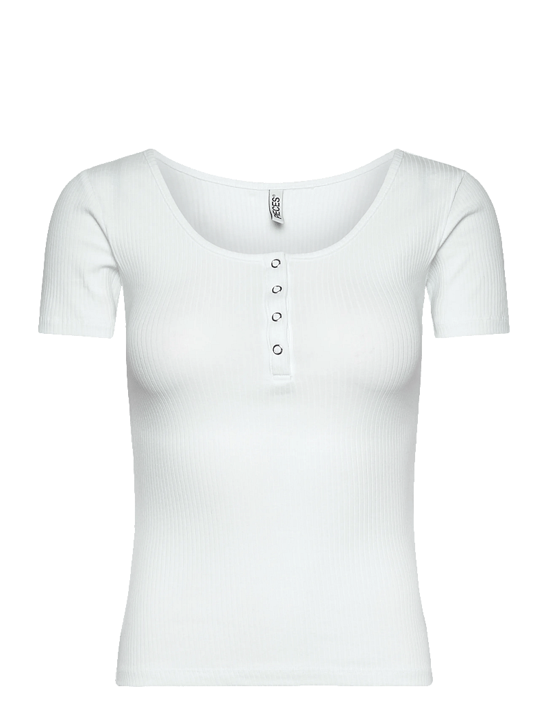 Pieces - PCKITTE SS TOP JRS NOOS BC - kurzämlige blusen - bright white - 1