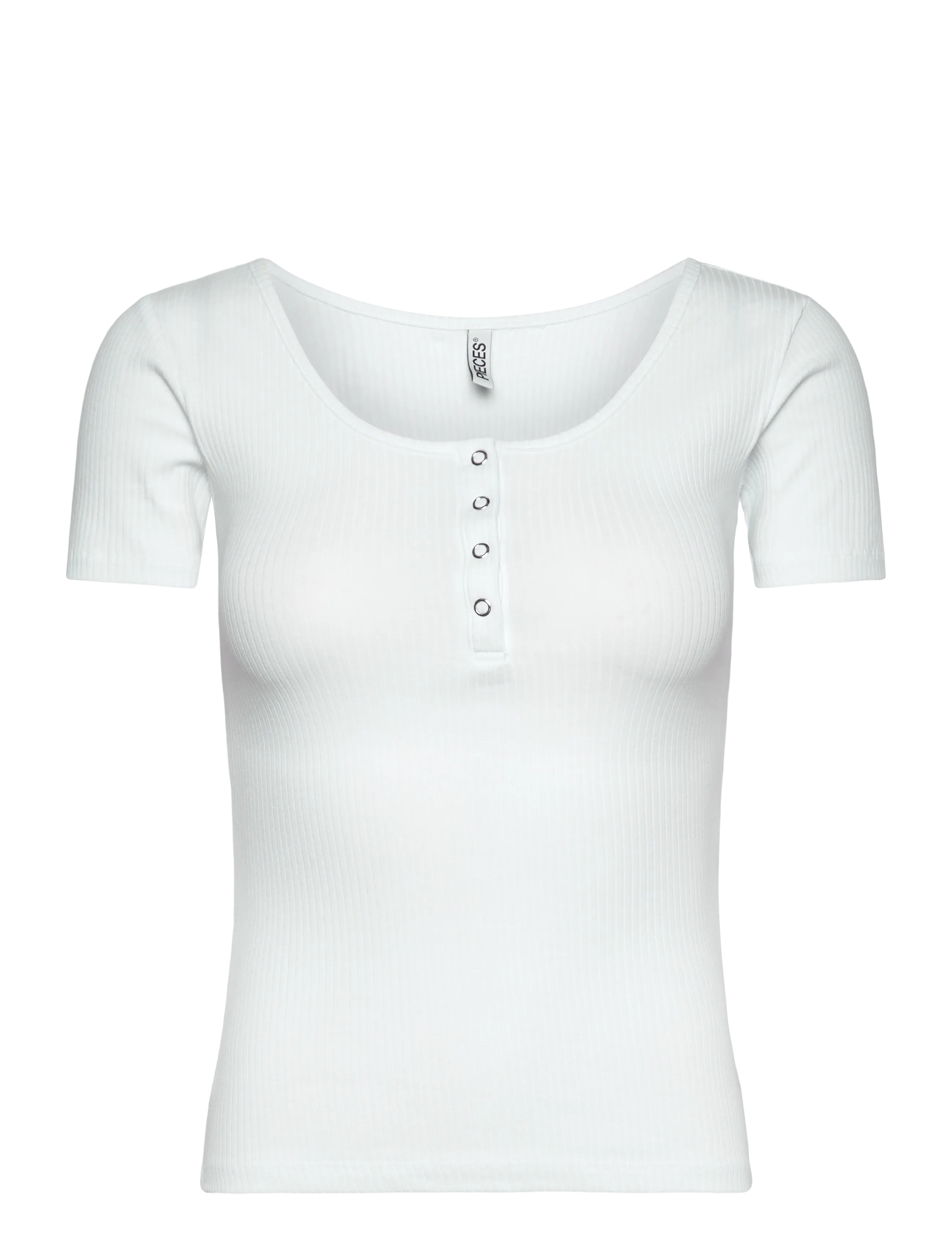 Pieces PCKITTE SS TOP JRS NOOS BC - Kortærmede bluser - BRIGHT WHITE / white