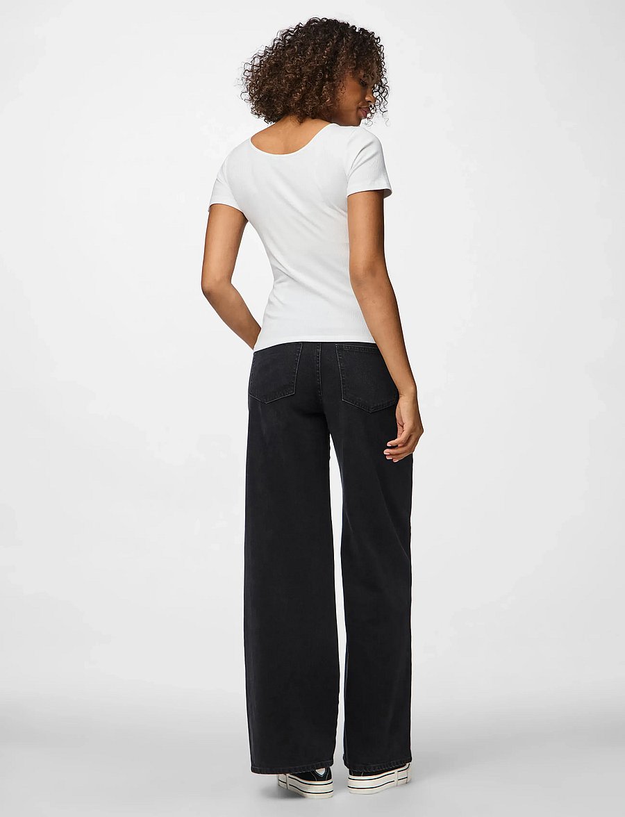 Pieces - PCKITTE SS TOP JRS NOOS BC - kurzärmelige blusen - bright white - 3